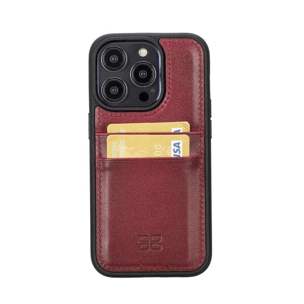 Flex Cover Leather iPhone 15 Plus Case with Card Holder