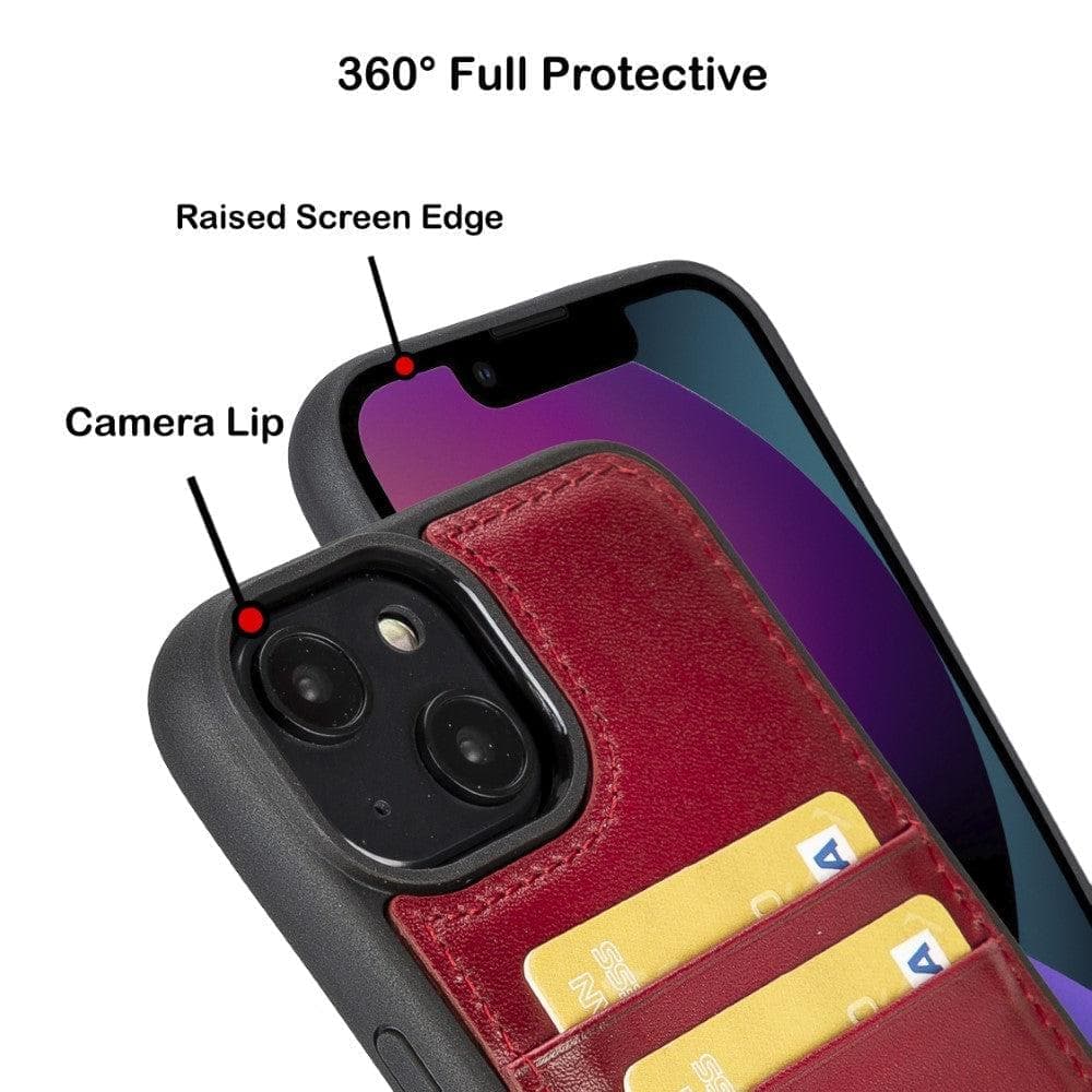 Flex Cover Leather iPhone 15 Pro Case with Card Holder