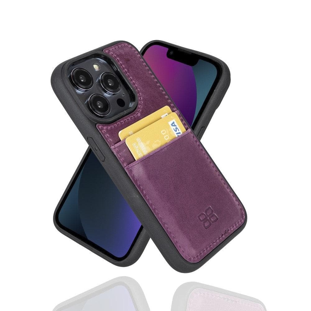 Flex Cover Leather iPhone 15 Pro Case with Card Holder