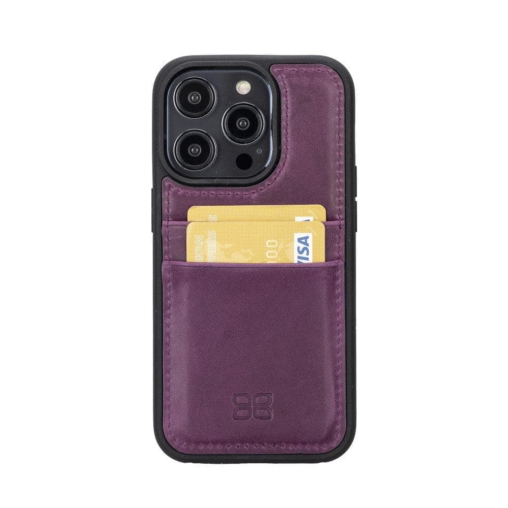 Flex Cover Leather iPhone 15 Case with Card Holder