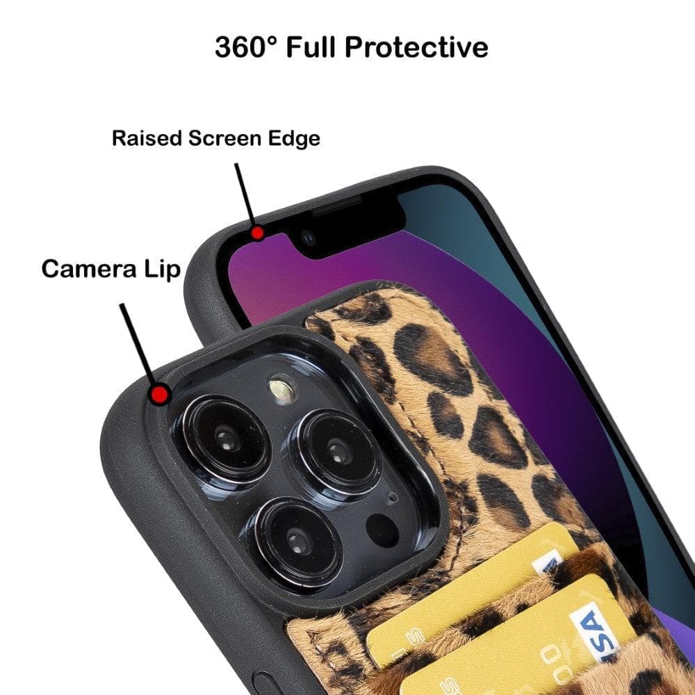 Flex Cover Leather iPhone 15 Pro Case with Card Holder