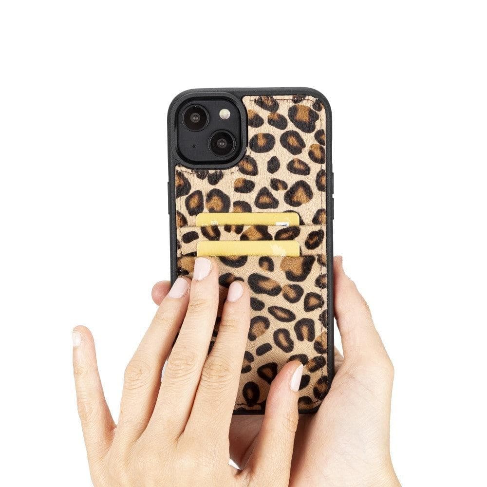 Flex Cover Leather iPhone 15 Case with Card Holder