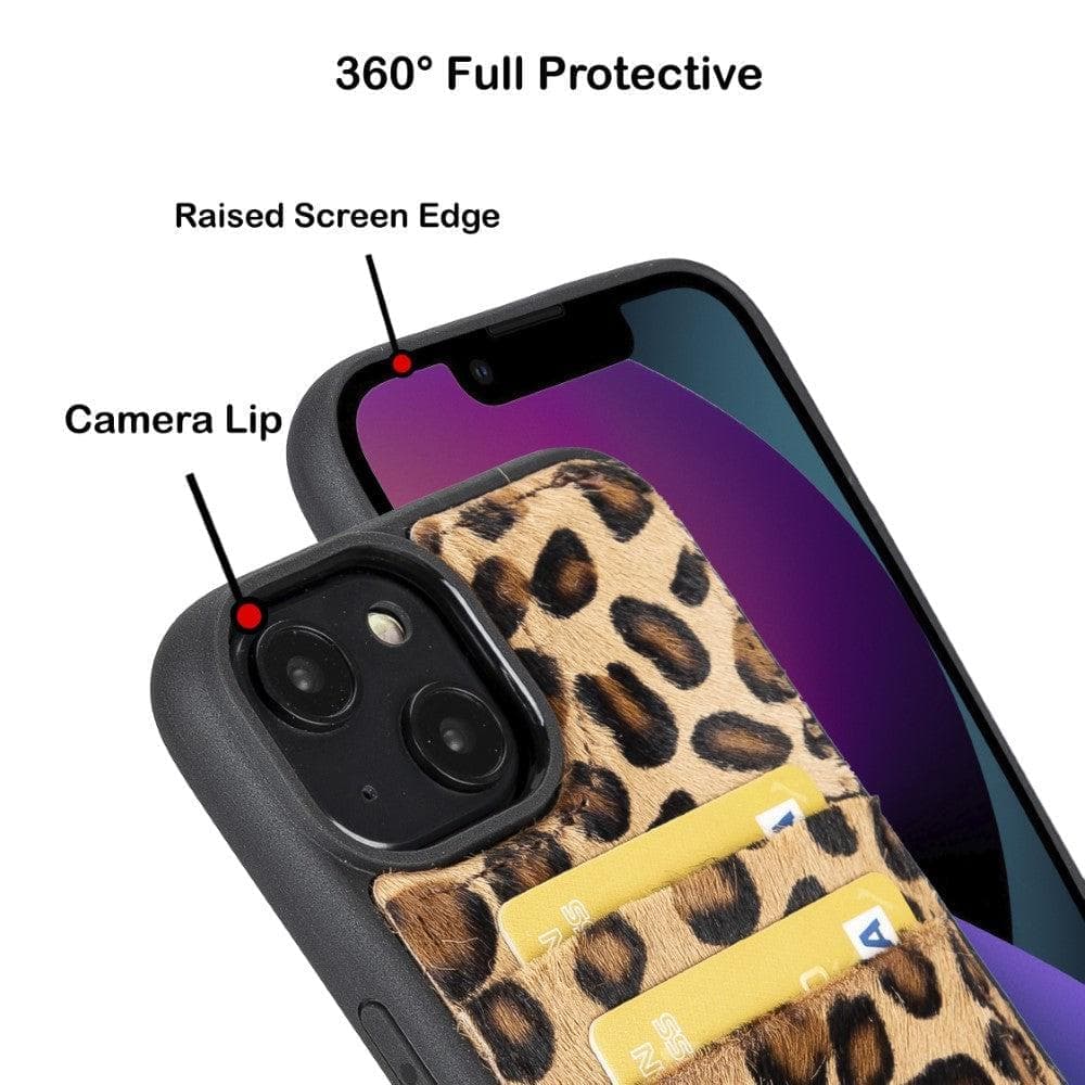 Flex Cover Leather iPhone 15 Pro Case with Card Holder