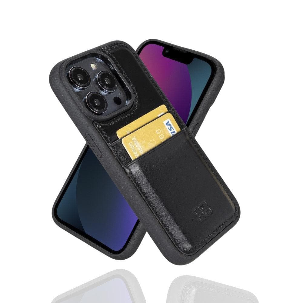 Flex Cover Leather iPhone 15 Pro Case with Card Holder