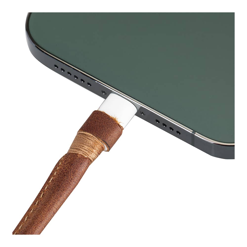 Original Apple Data / Charging Cable Leather Covered