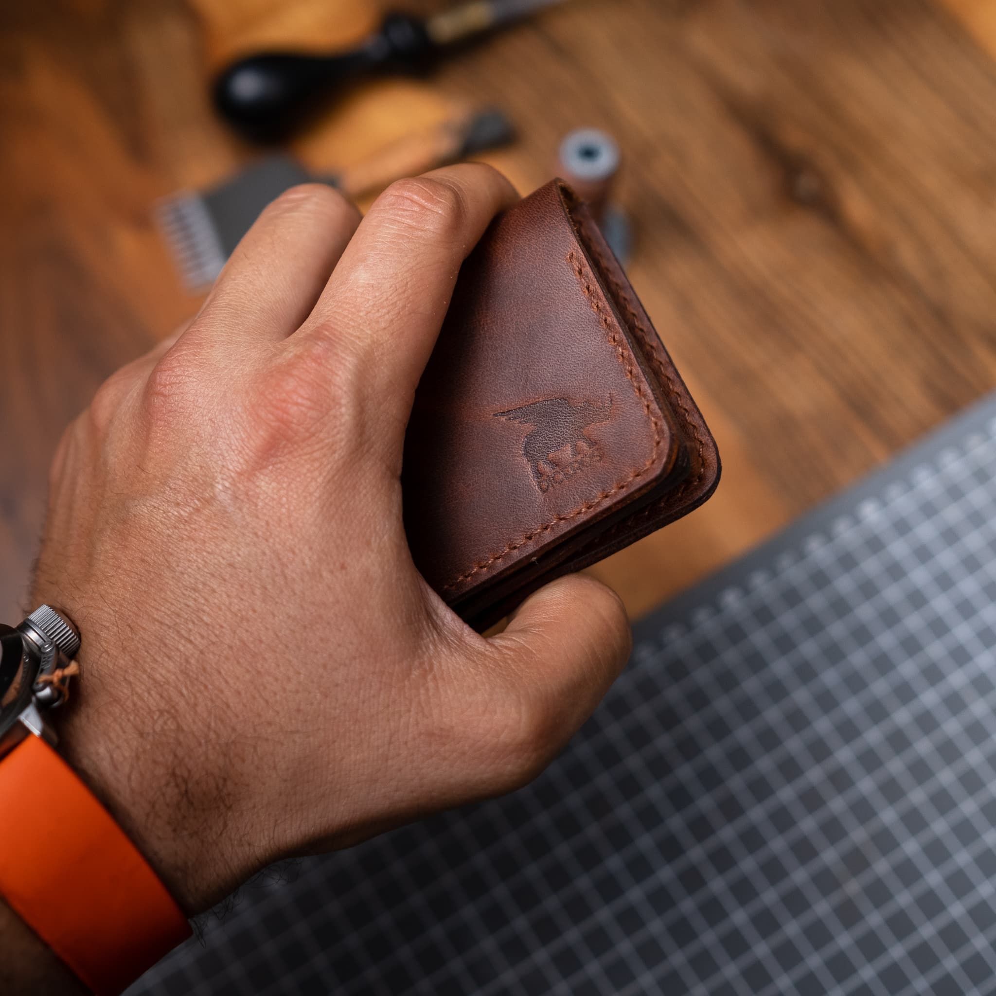 Mini Palm Leather Wallet Little Brother In Law   Unique Gift Ideas   Boyfriend Gift   Girlfriend Gift   Father Gift