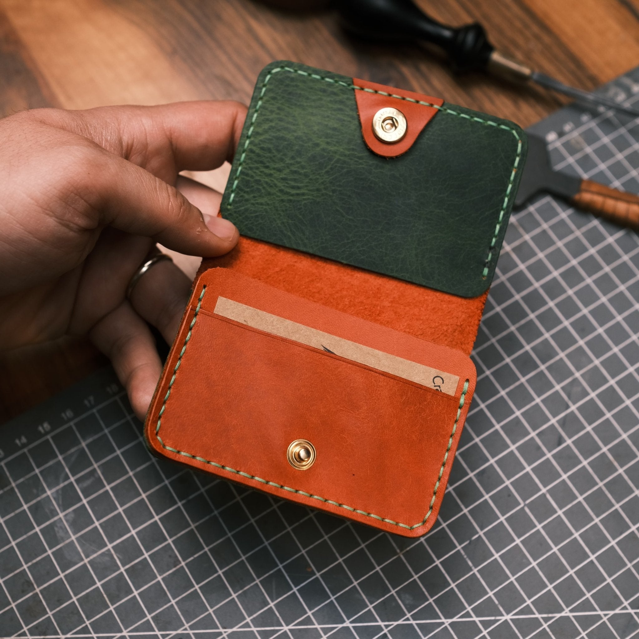 Mini Palm Leather Wallet Little Brother In Law   Unique Gift Ideas   Boyfriend Gift   Girlfriend Gift   Father Gift