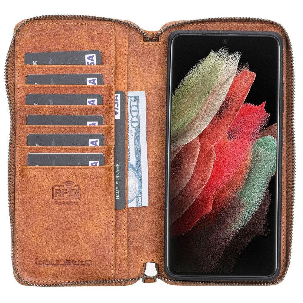 Pouch Magic Samsung Galaxy S21 Ultra Detachable Leather Wallet Case