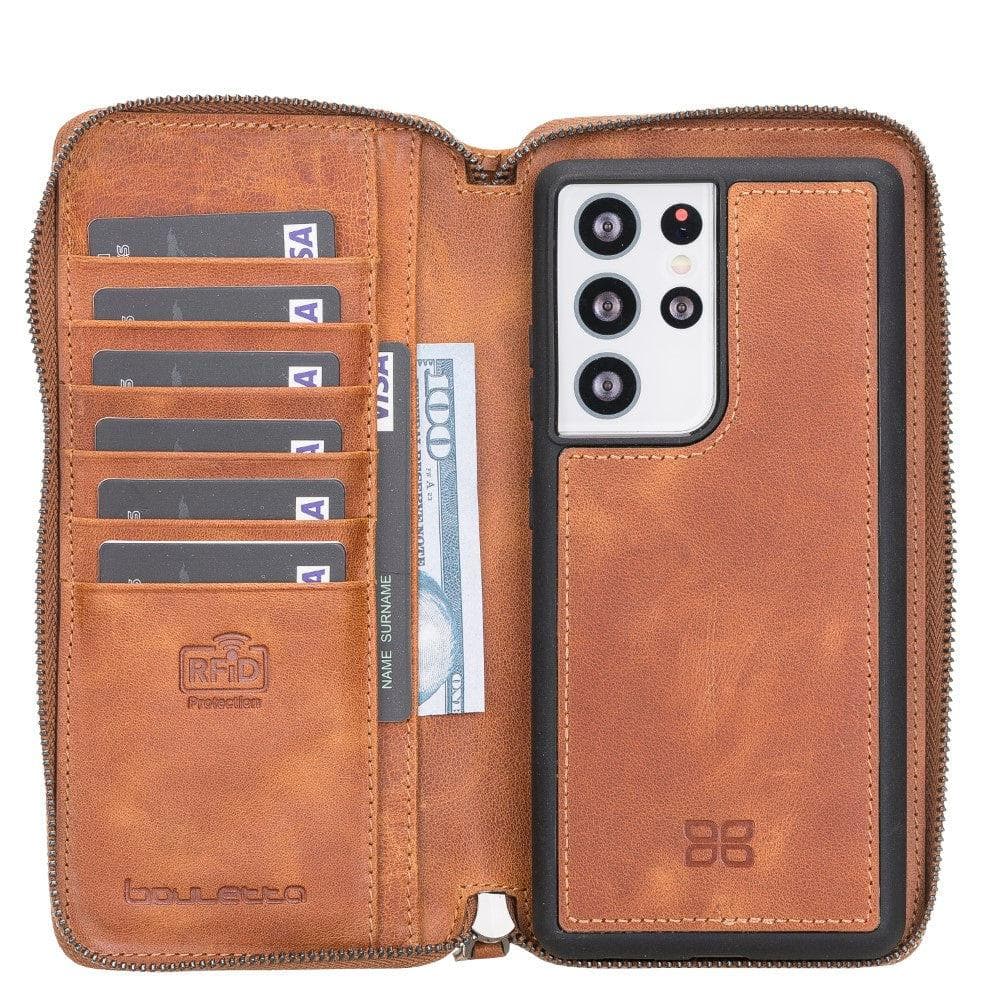 Pouch Magic Samsung Galaxy S21 Ultra Detachable Leather Wallet Case