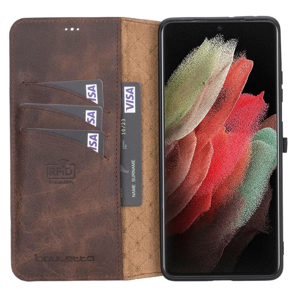 Wallet Case Samsung Galaxy S21 Ultra Leather Folio Case
