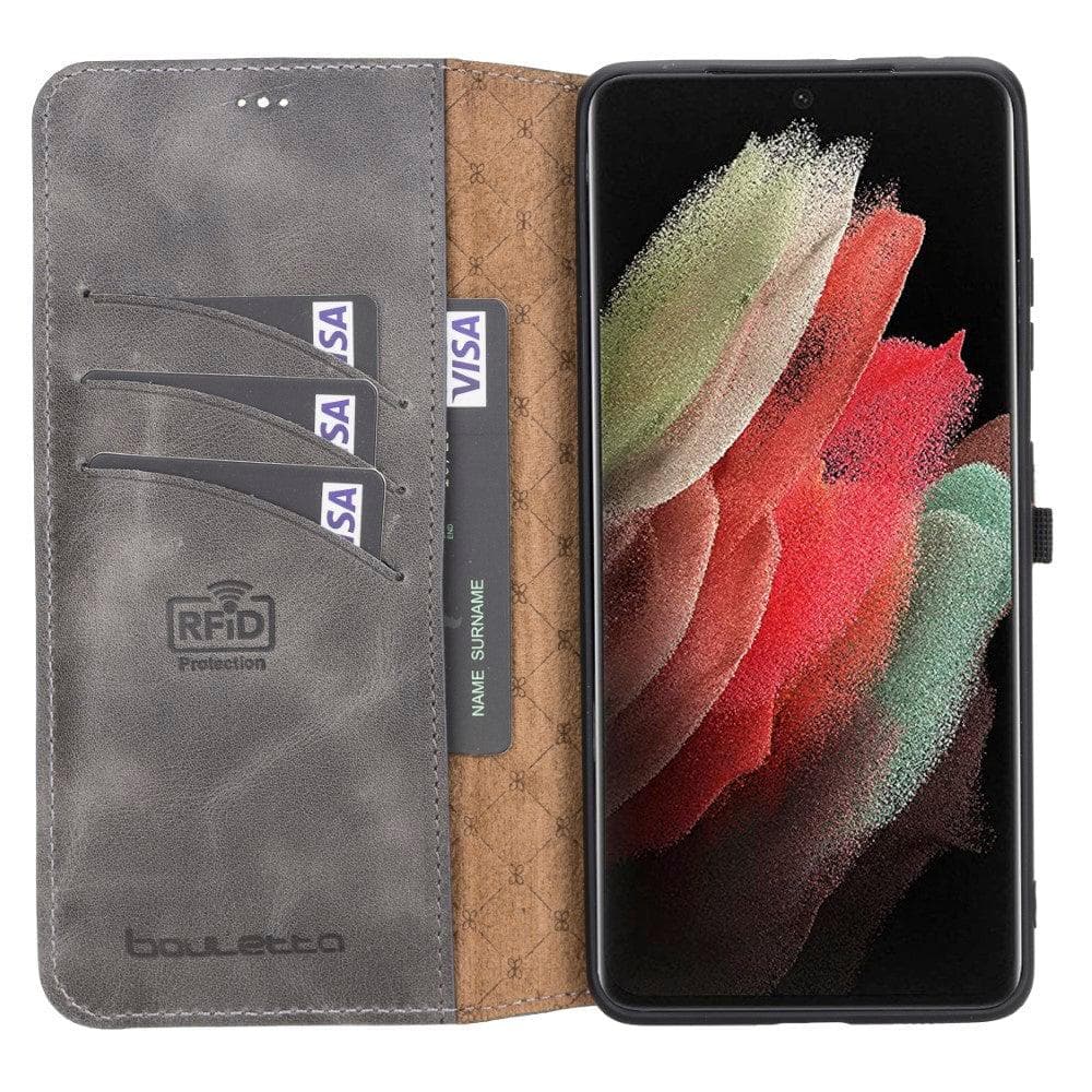 Wallet Case Samsung Galaxy S21 Ultra Leather Folio Case
