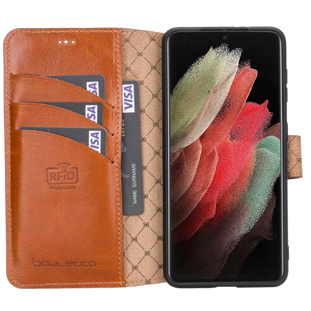 Wallet Case Samsung Galaxy S21 Ultra Leather Folio Case