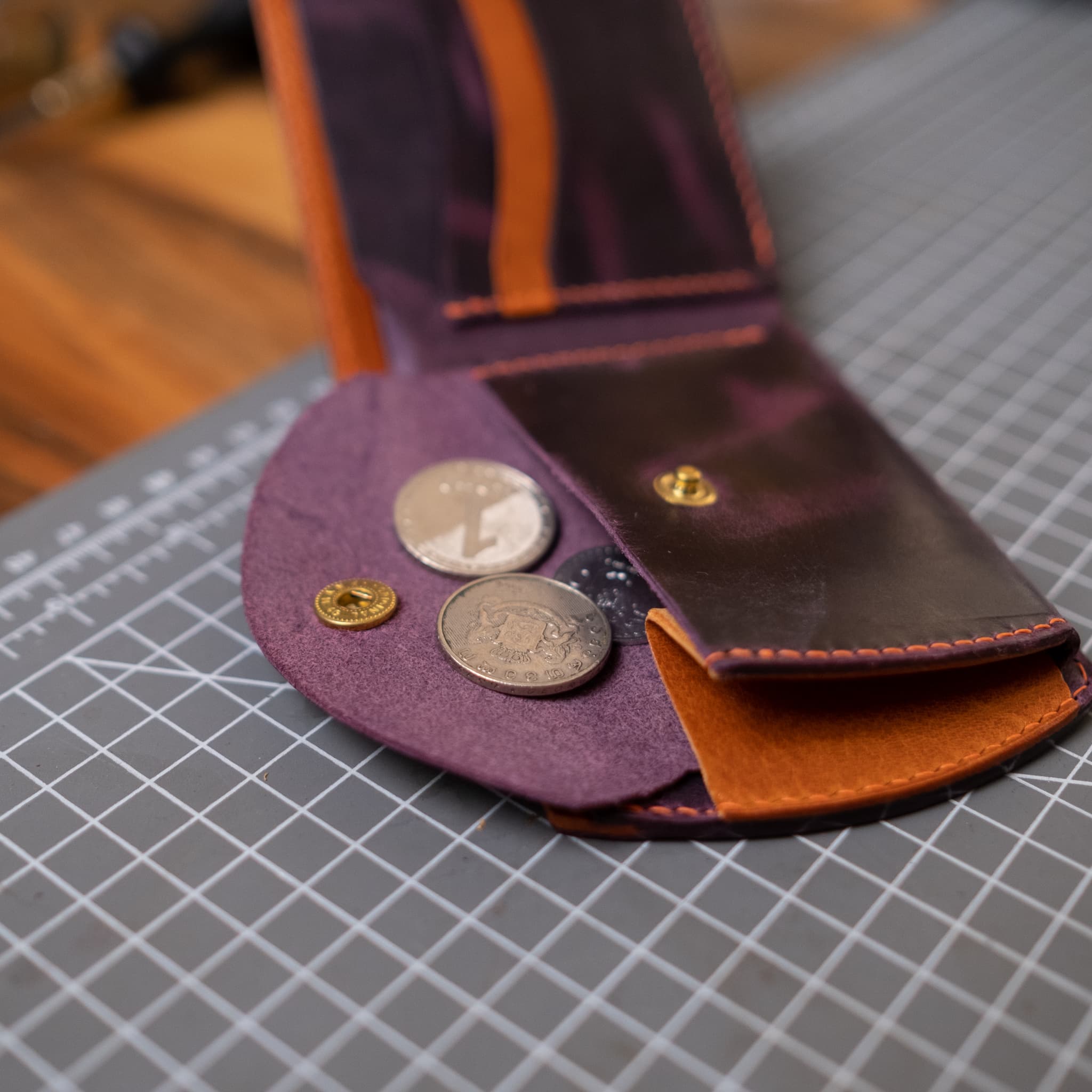 Model X Broken Coin Bolmeli Back Pocket Wallet   Unique Gift Ideas   Boyfriend Gift   Girlfriend Gift   Father Gift