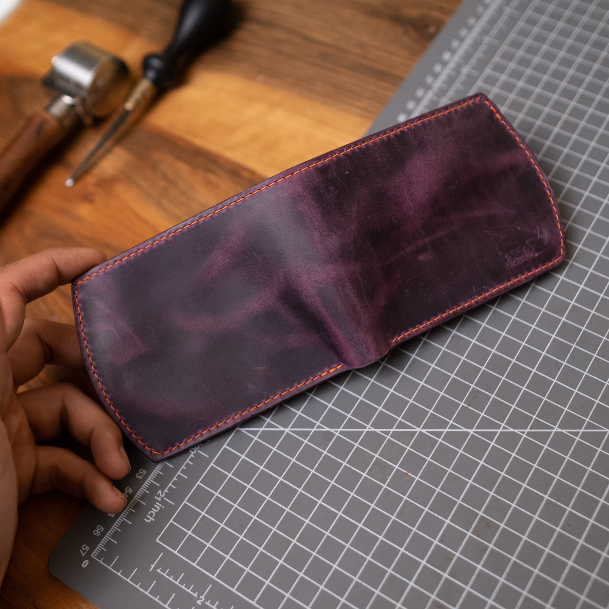 Model X Broken Coin Bolmeli Back Pocket Wallet   Unique Gift Ideas   Boyfriend Gift   Girlfriend Gift   Father Gift
