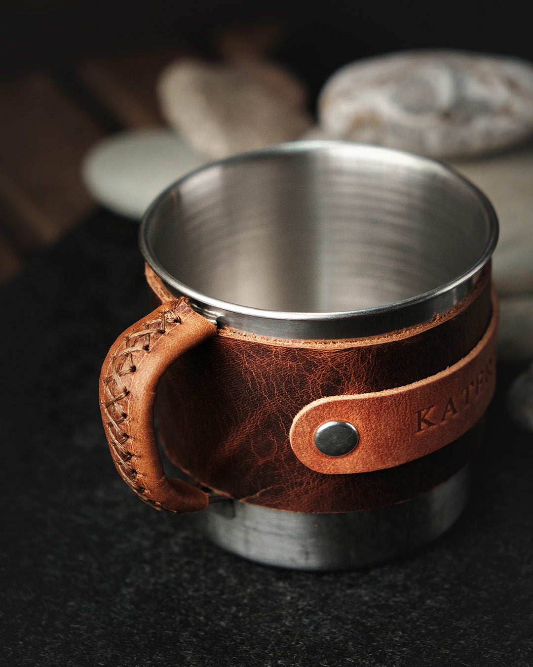 Handmade Mugs That Say “You’re Appreciated” Steel Mugs 200ml Leather Wrapped - Exclusive Styles