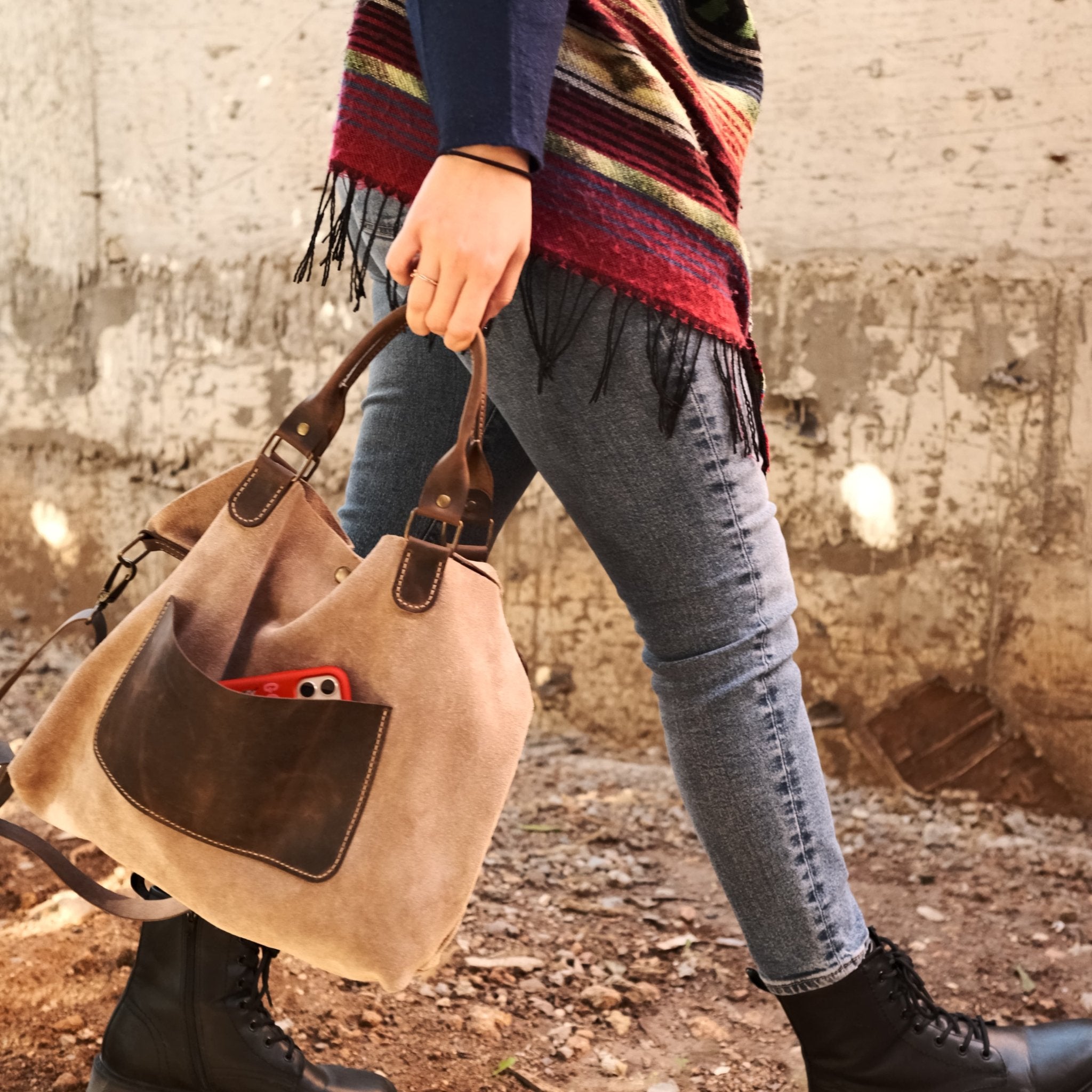 Suede Leather Bag 1   Unique Gift Ideas   Boyfriend Gift   Girlfriend Gift   Father Gift
