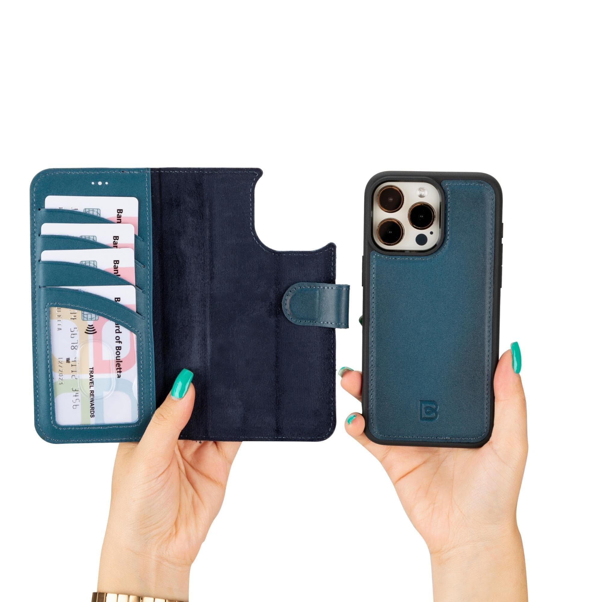 Magic iPhone 15 Pro Leather Detachable Wallet Case