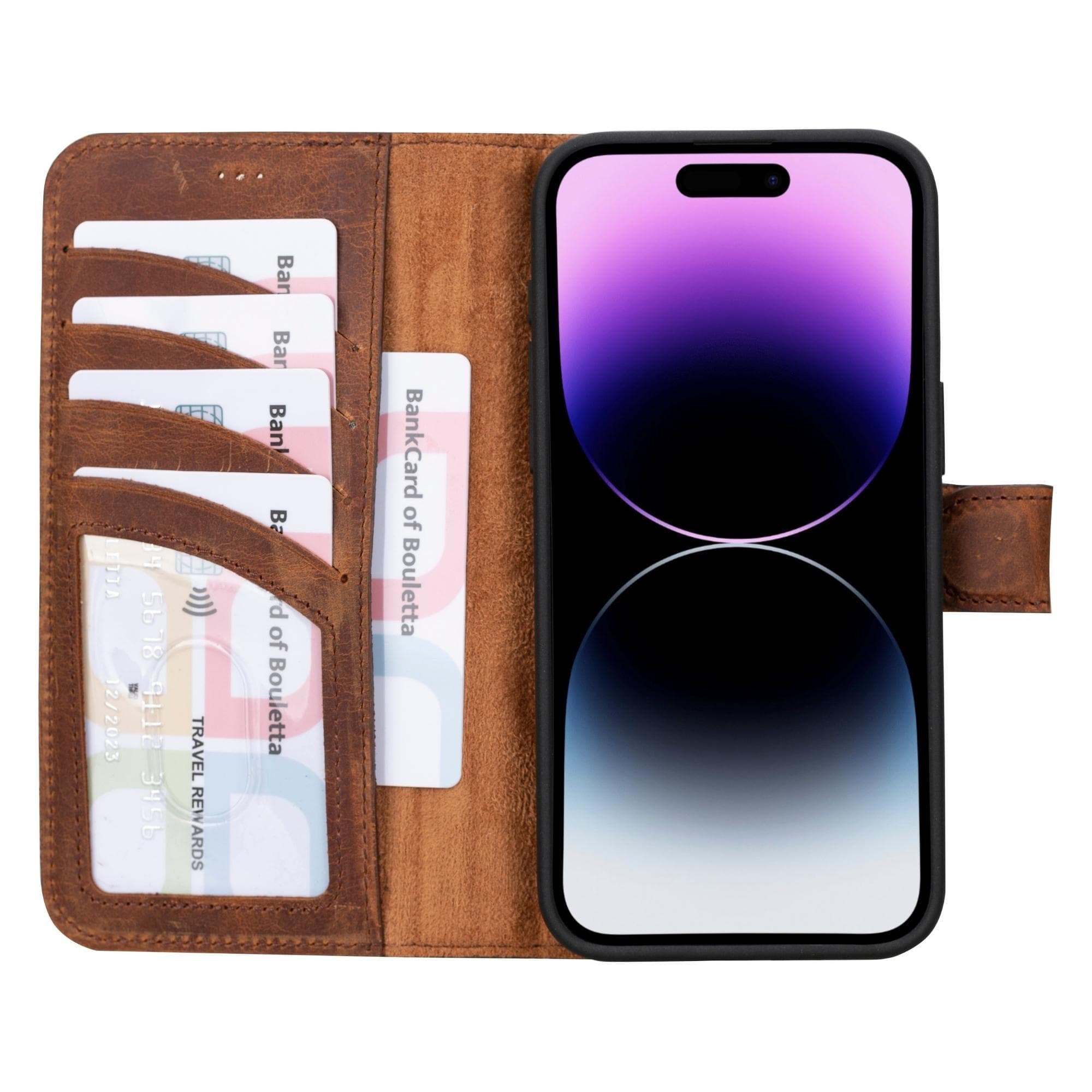Magic iPhone 15 Pro Leather Detachable Wallet Case