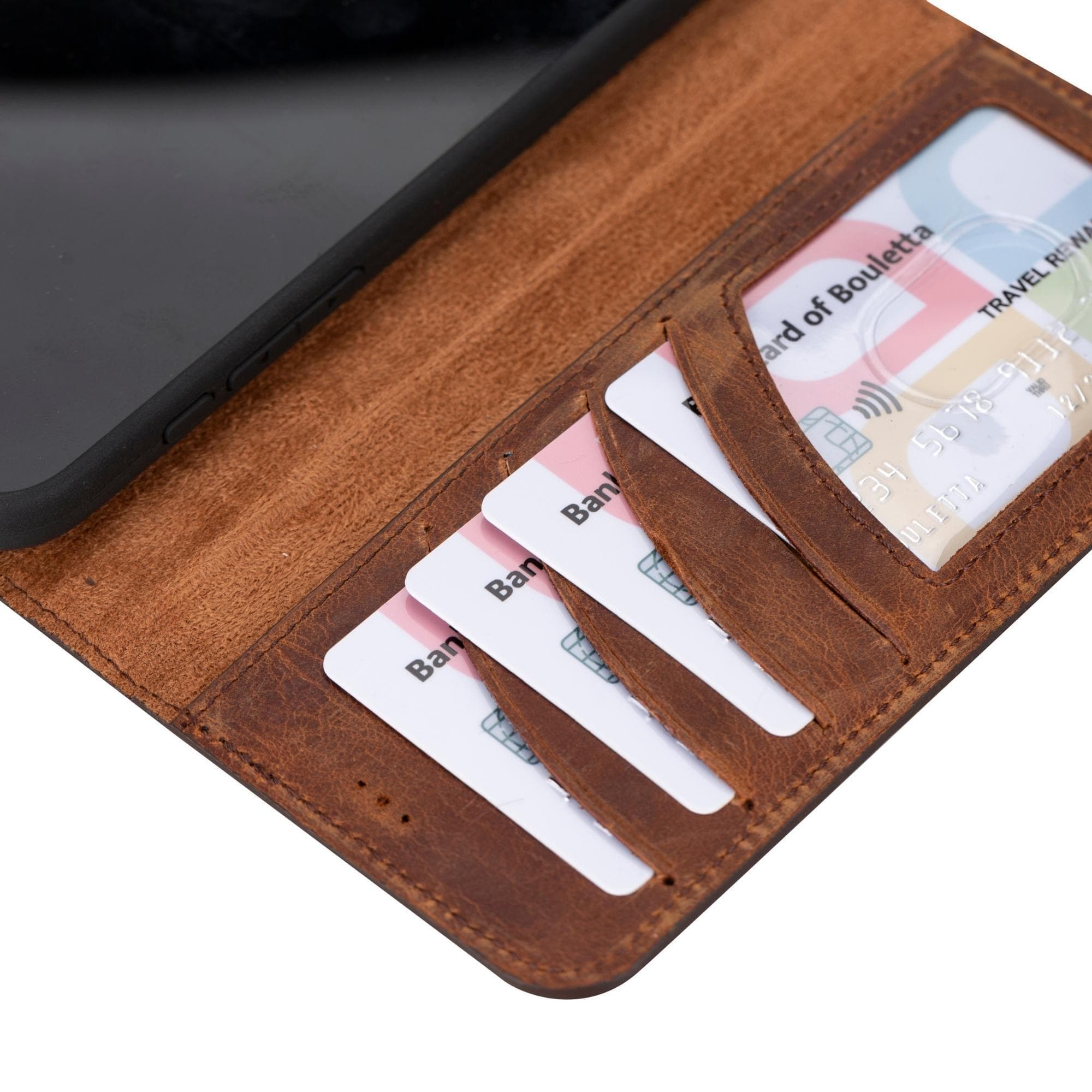 Magic iPhone 15 Pro Leather Detachable Wallet Case