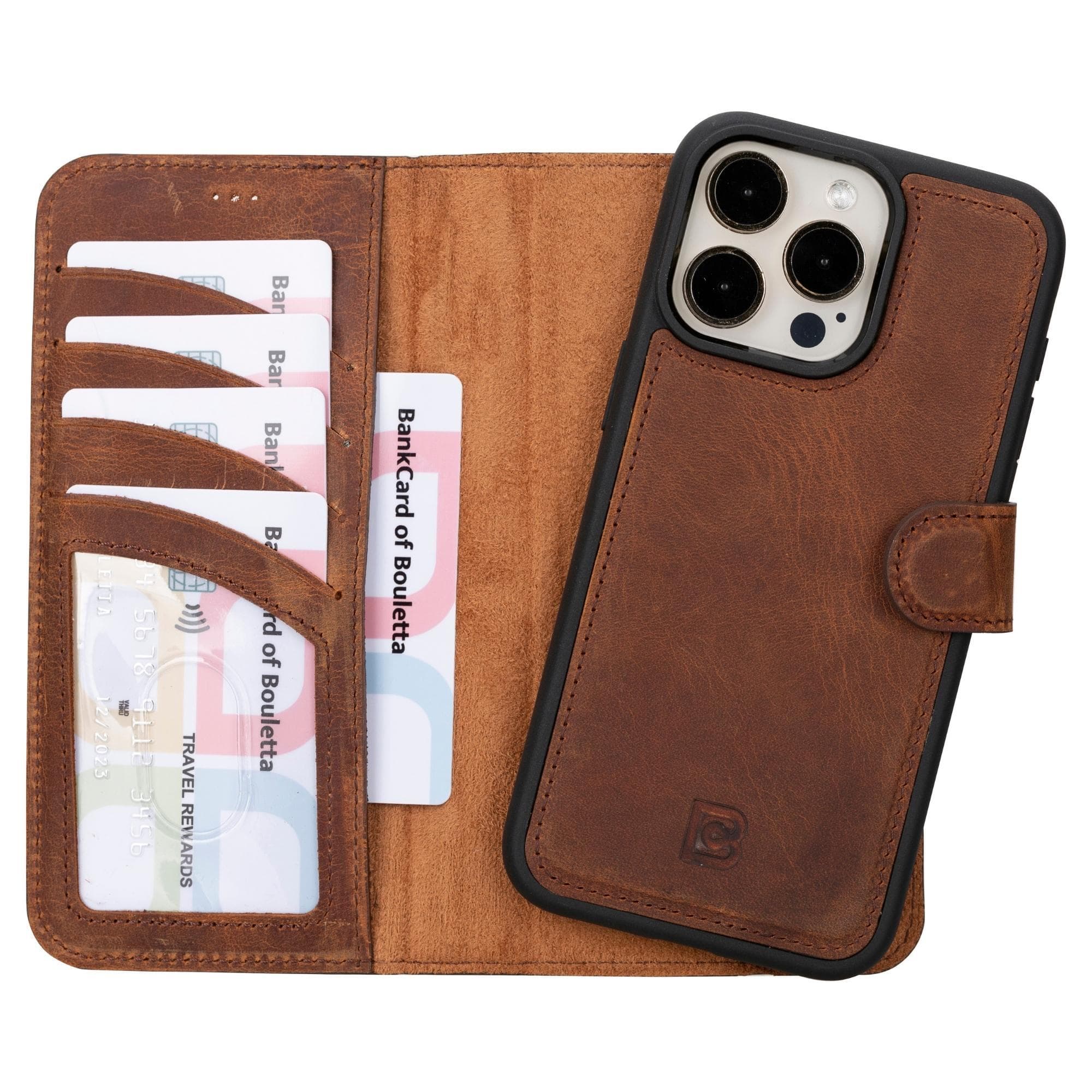 Magic iPhone 15 Pro Leather Detachable Wallet Case