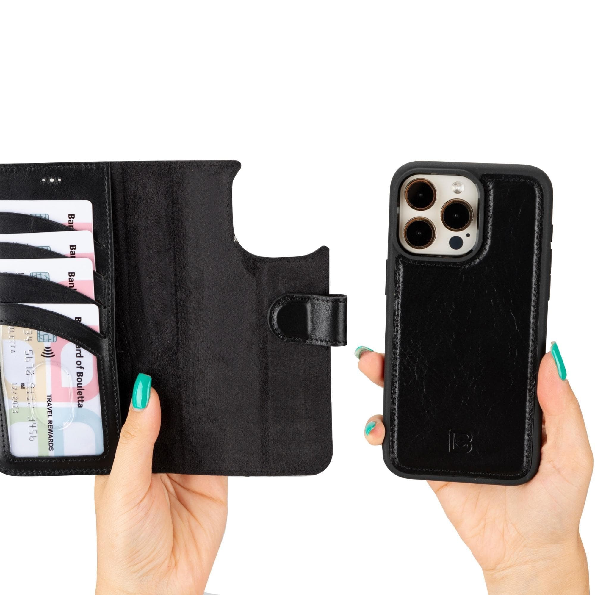Magic iPhone 15 Leather Detachable Wallet Case