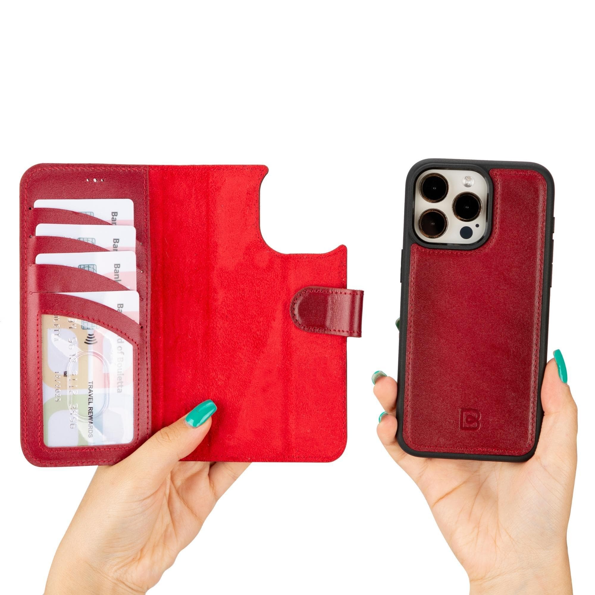 Magic iPhone 15 Leather Detachable Wallet Case