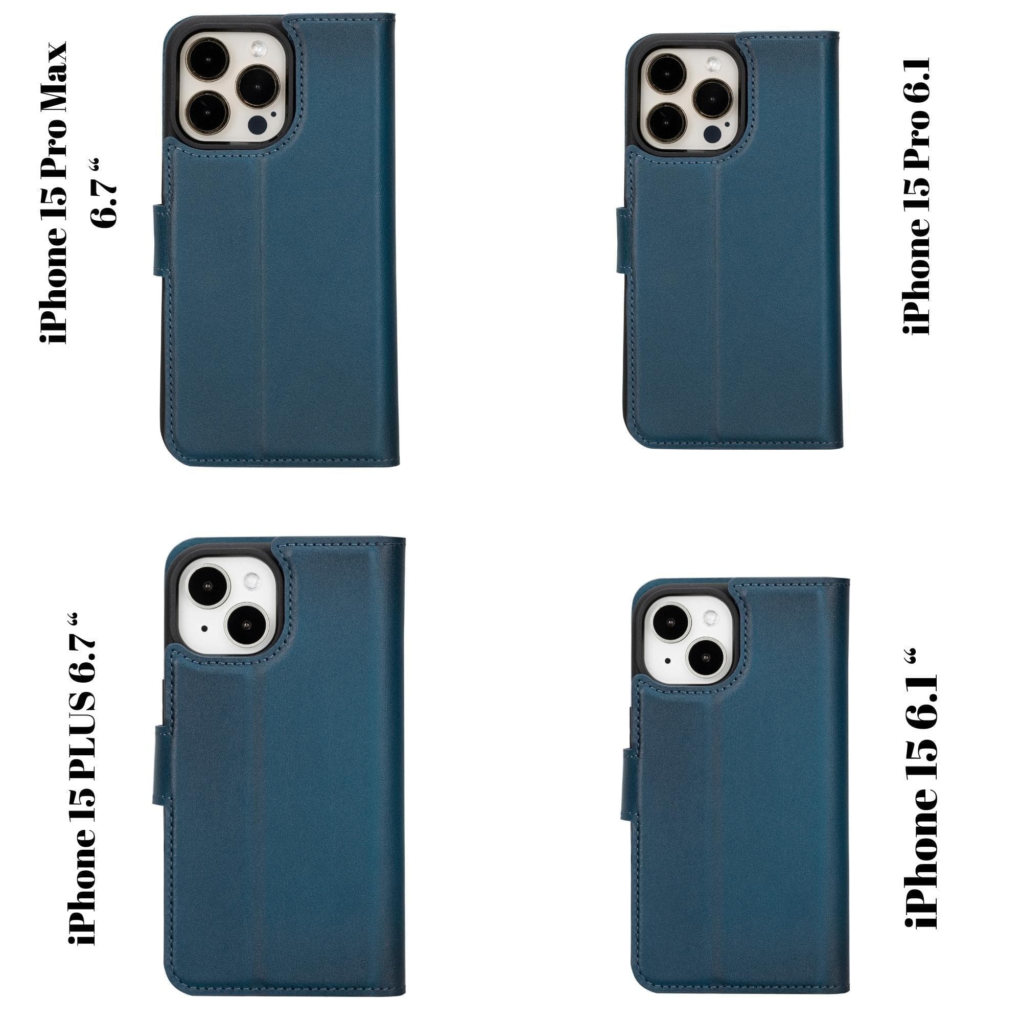 Magic iPhone 15 Pro Leather Detachable Wallet Case