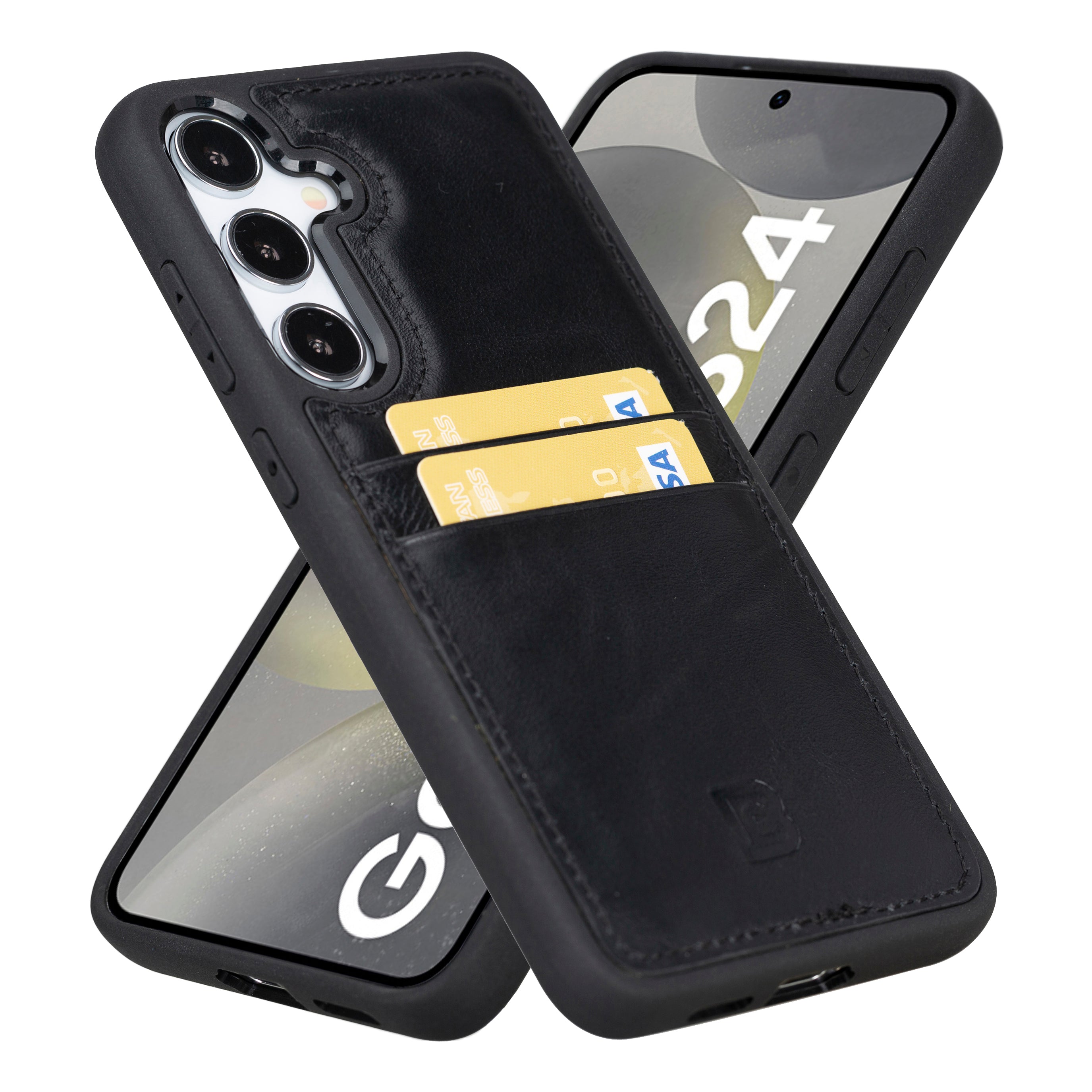 Flex Cover Leather Samsung Galaxy S24 Plus Case with Card Holder