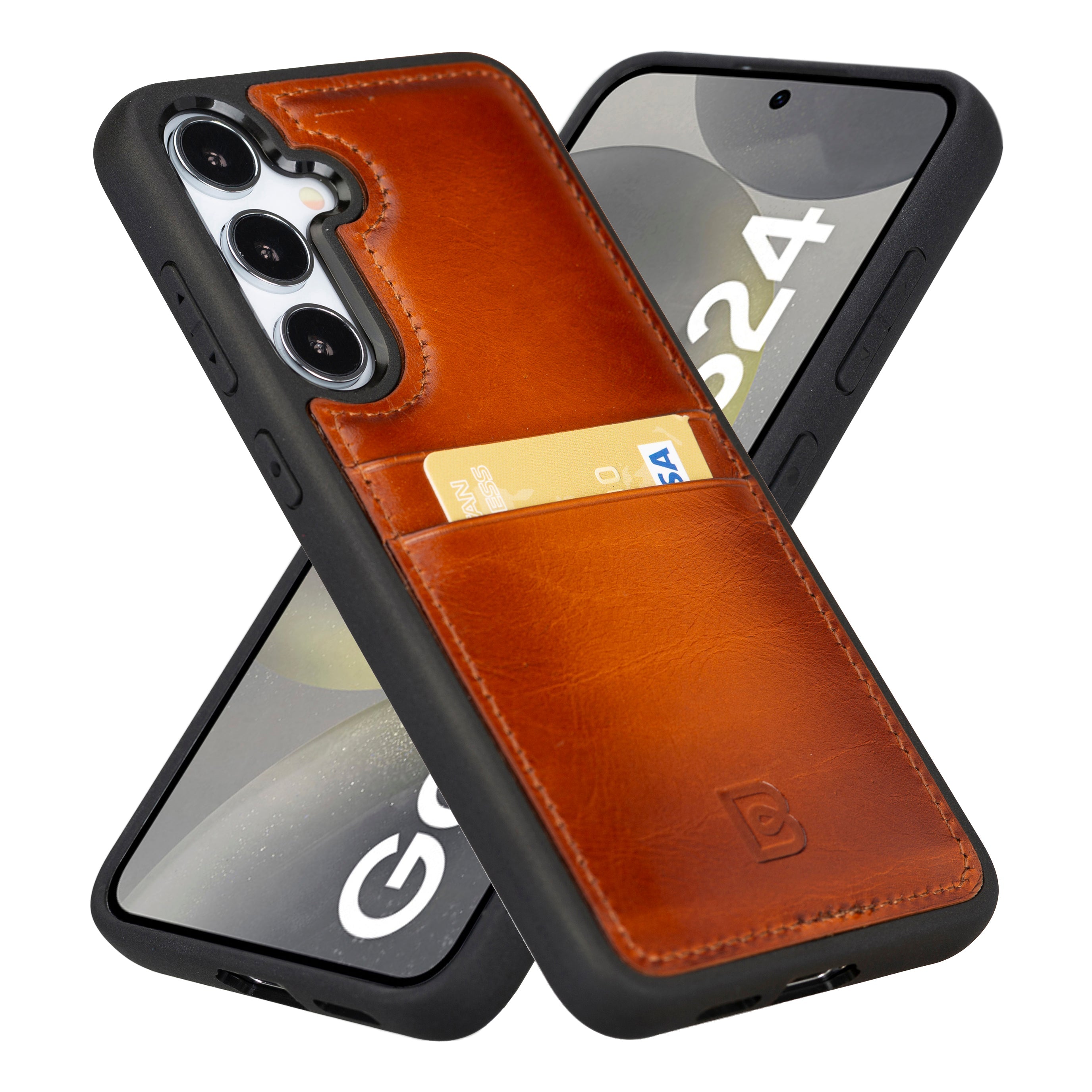 Flex Cover Leather Samsung Galaxy S24 Plus Case with Card Holder