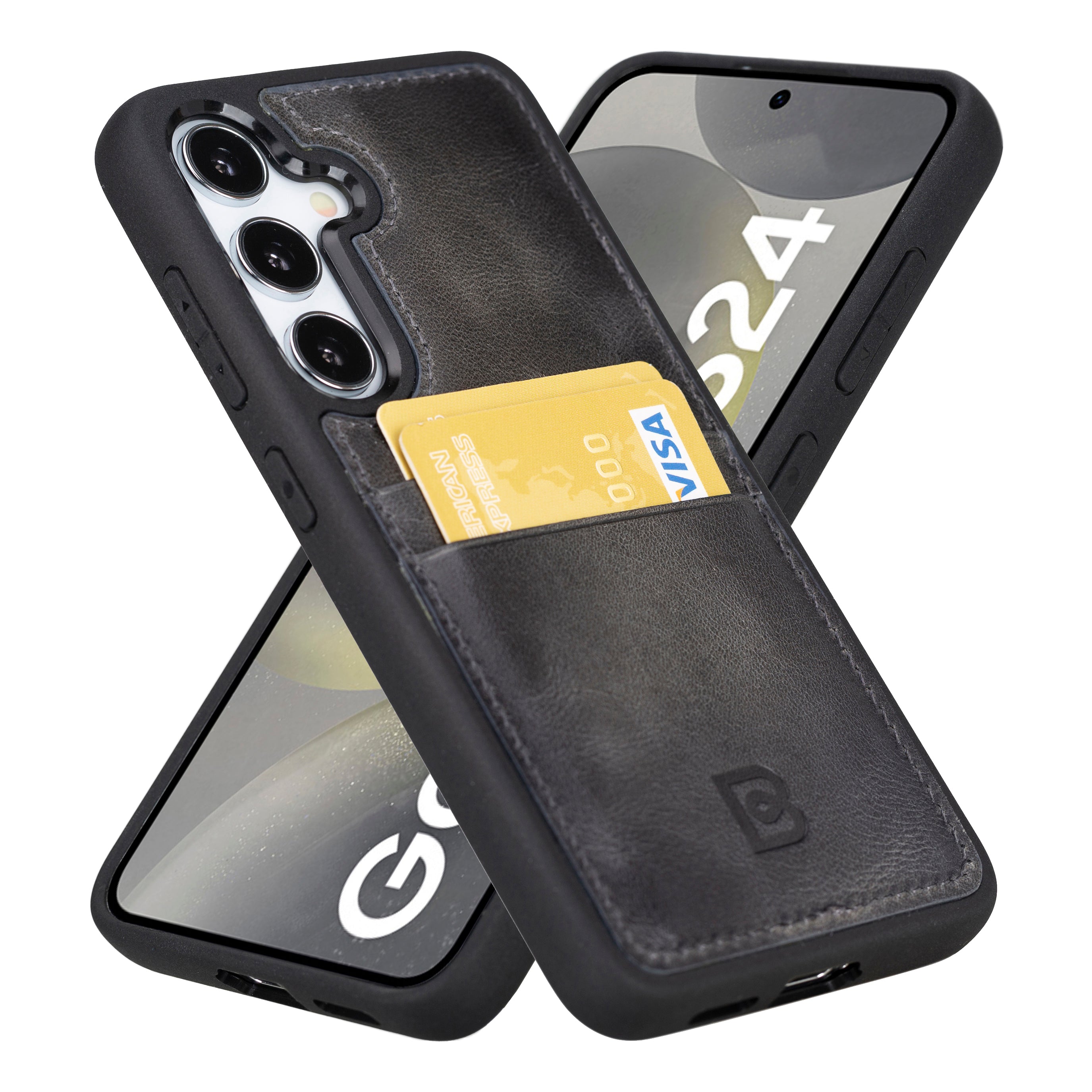 Flex Cover Leather Samsung Galaxy S24 Ultra Case with Card Holder
