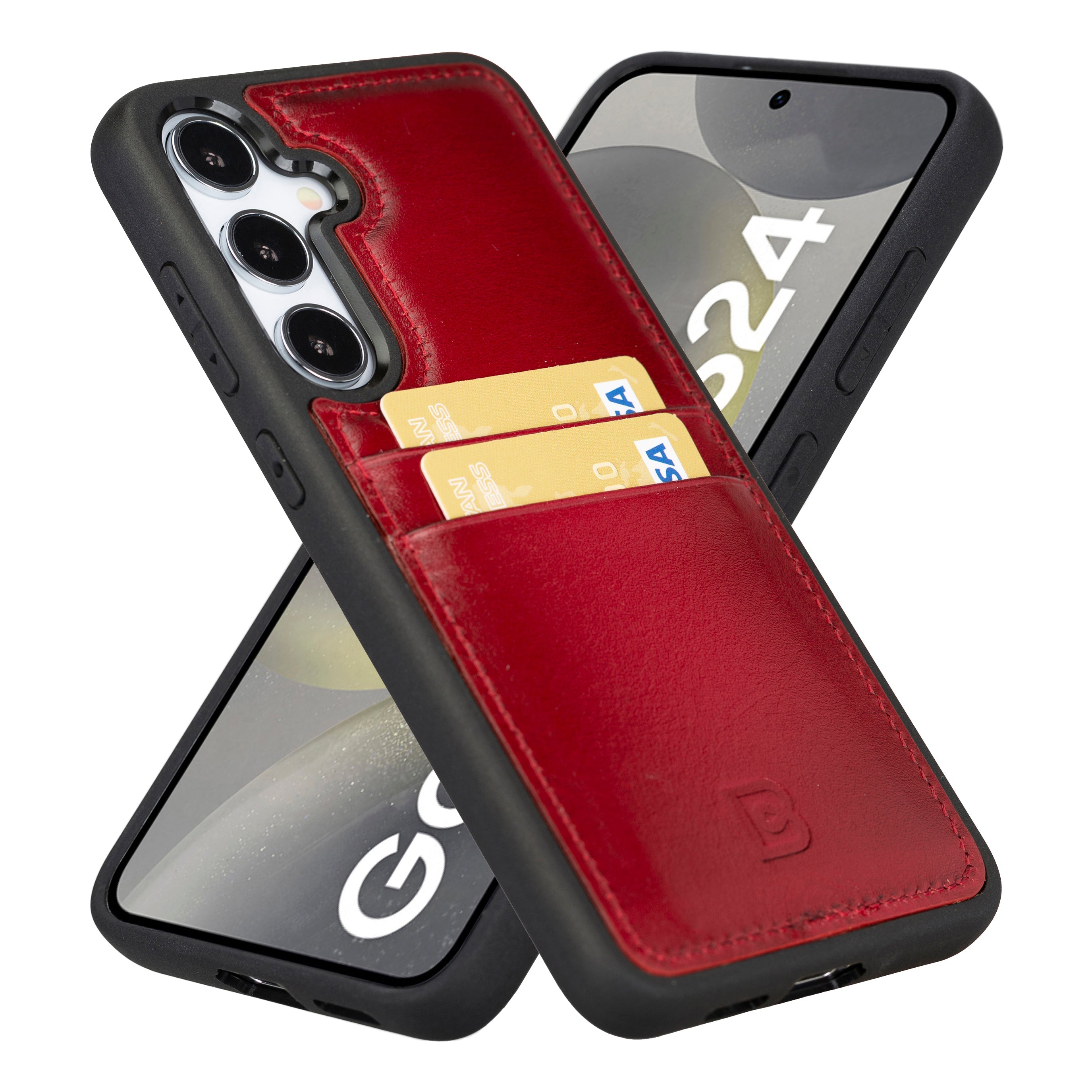 Flex Cover Leather Samsung Galaxy S24 Case with Card Holder