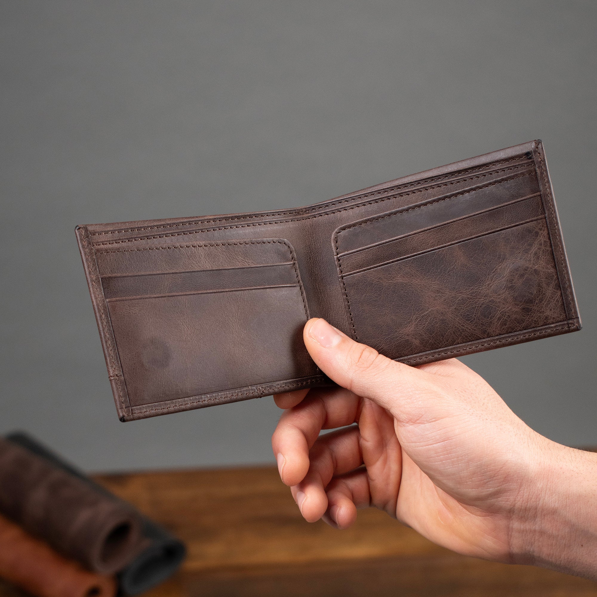 Genuine Leather Elegance Wallet Brown