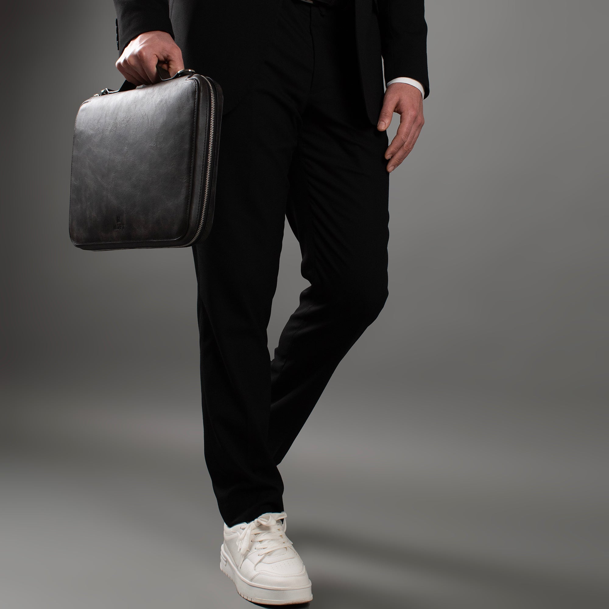 Genuine Leather 14" SlimBag Organizer MacBook Bag Anthracite