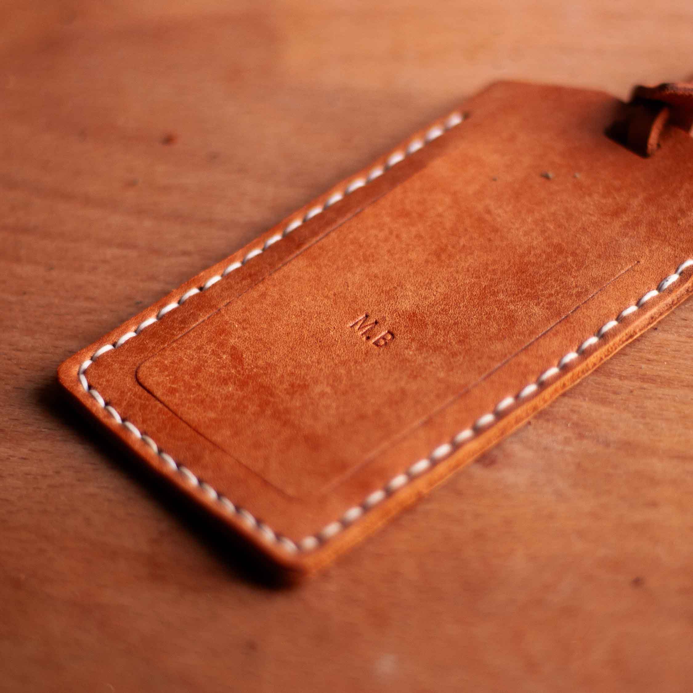Leather Luggage Tag - Leather Luggage Tag