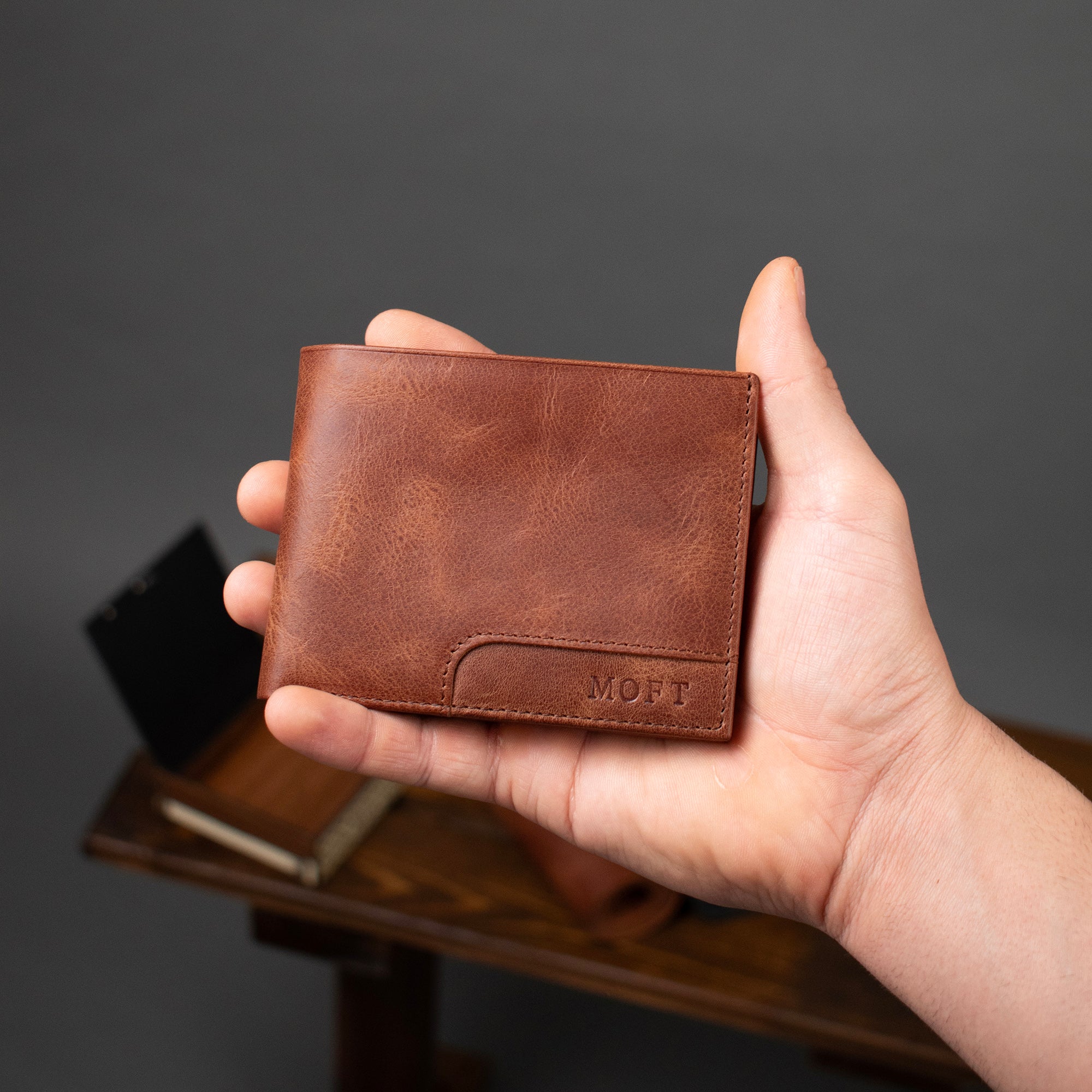 Genuine Leather Elegance Wallet Brown