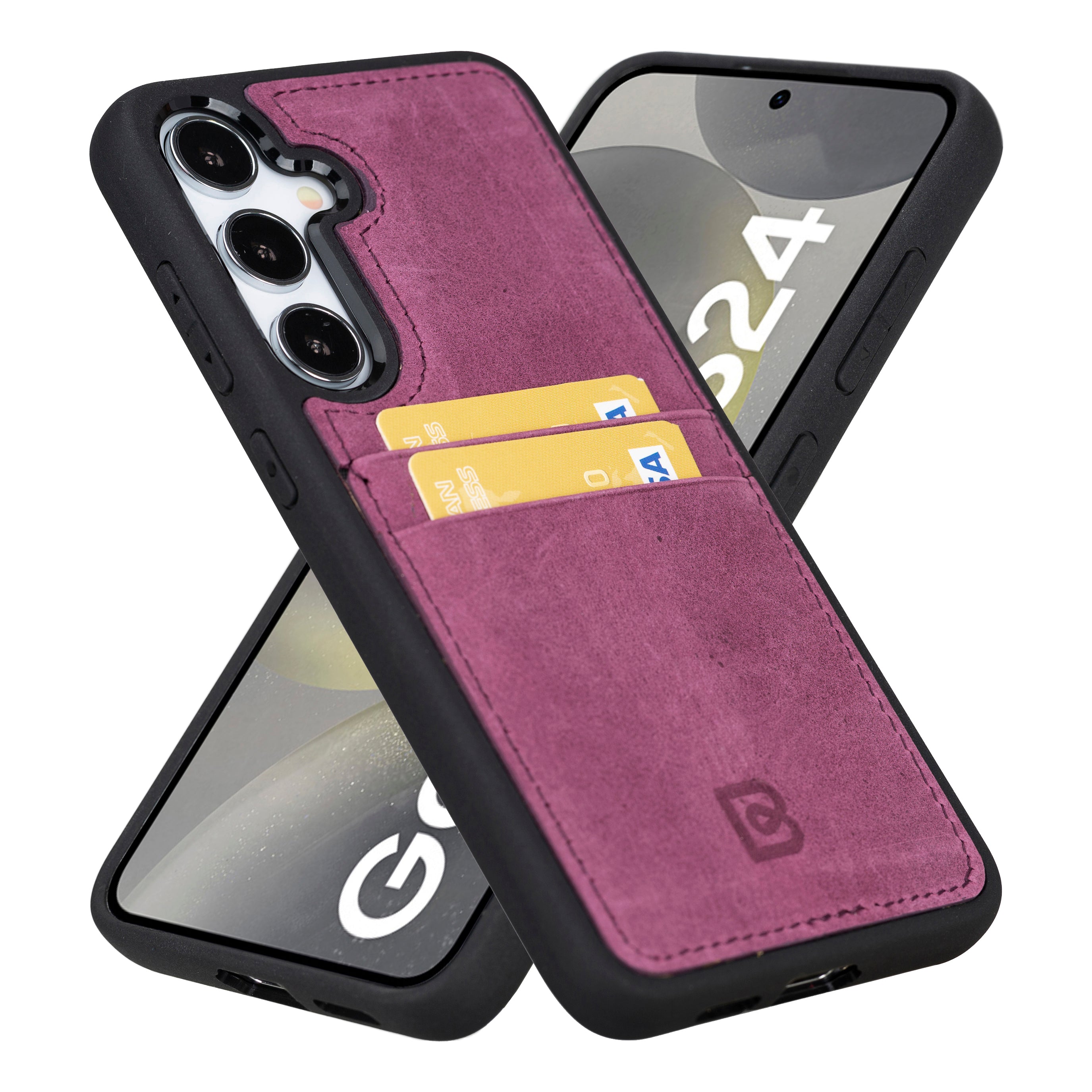 Flex Cover Leather Samsung Galaxy S24 Ultra Case with Card Holder