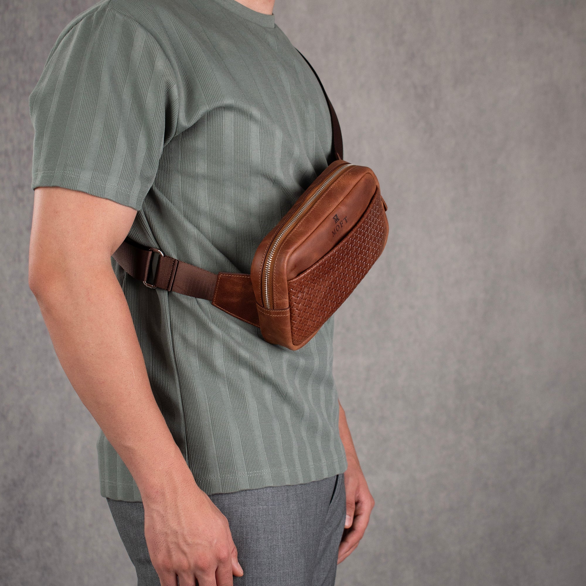 Genuine Leather Cross Body Tan