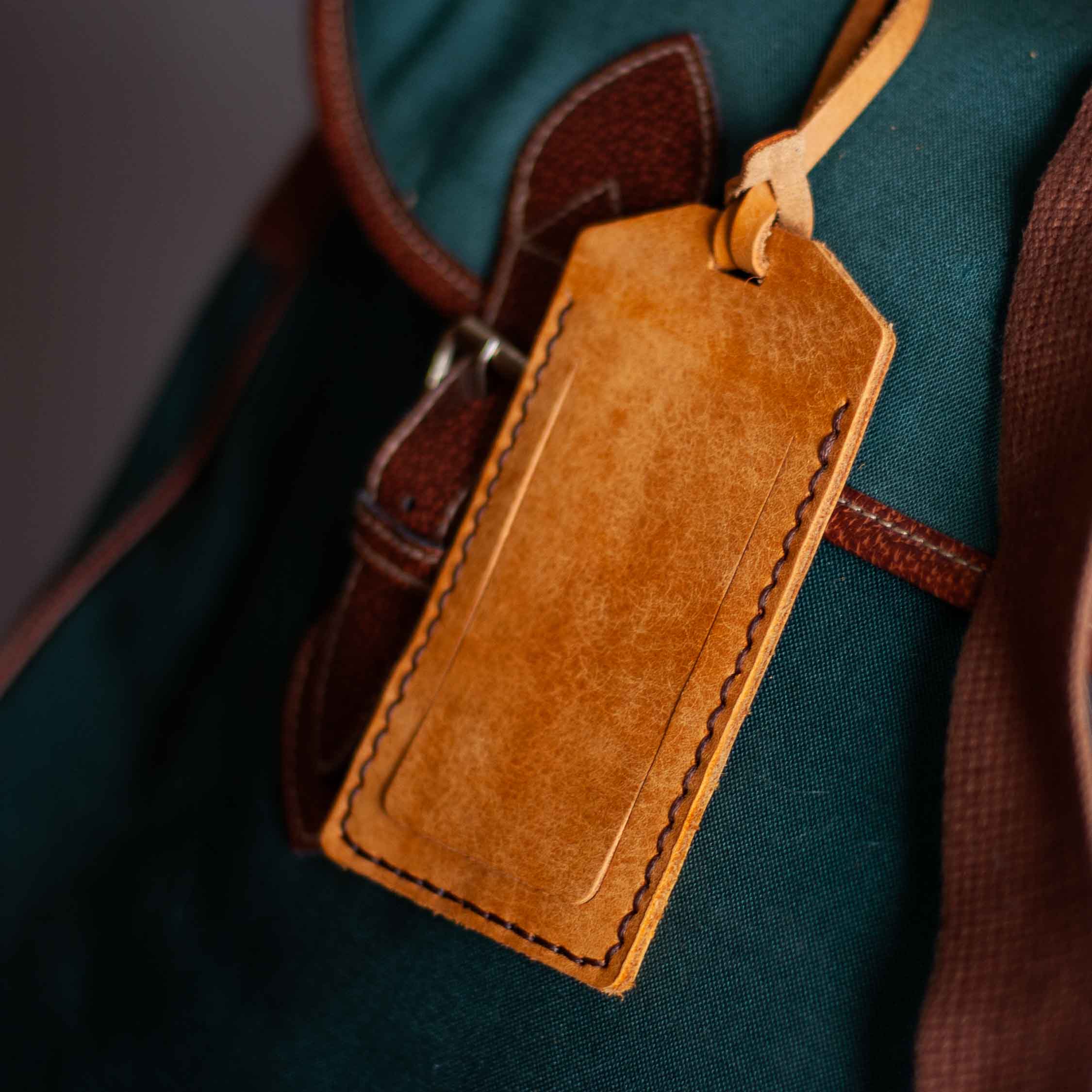 Leather Luggage Tag - Leather Luggage Tag