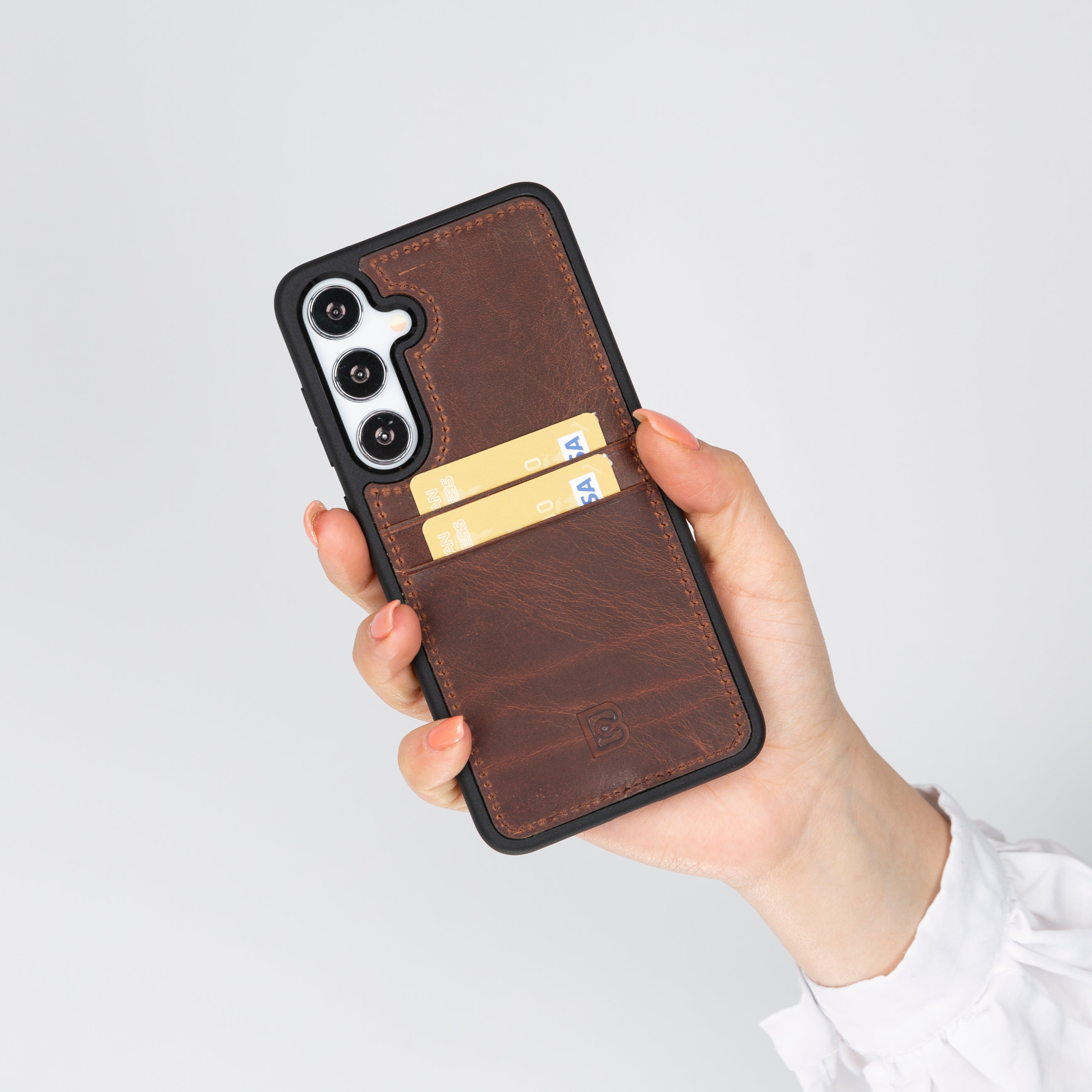 Flex Cover Leather Samsung Galaxy S24 Plus Case with Card Holder