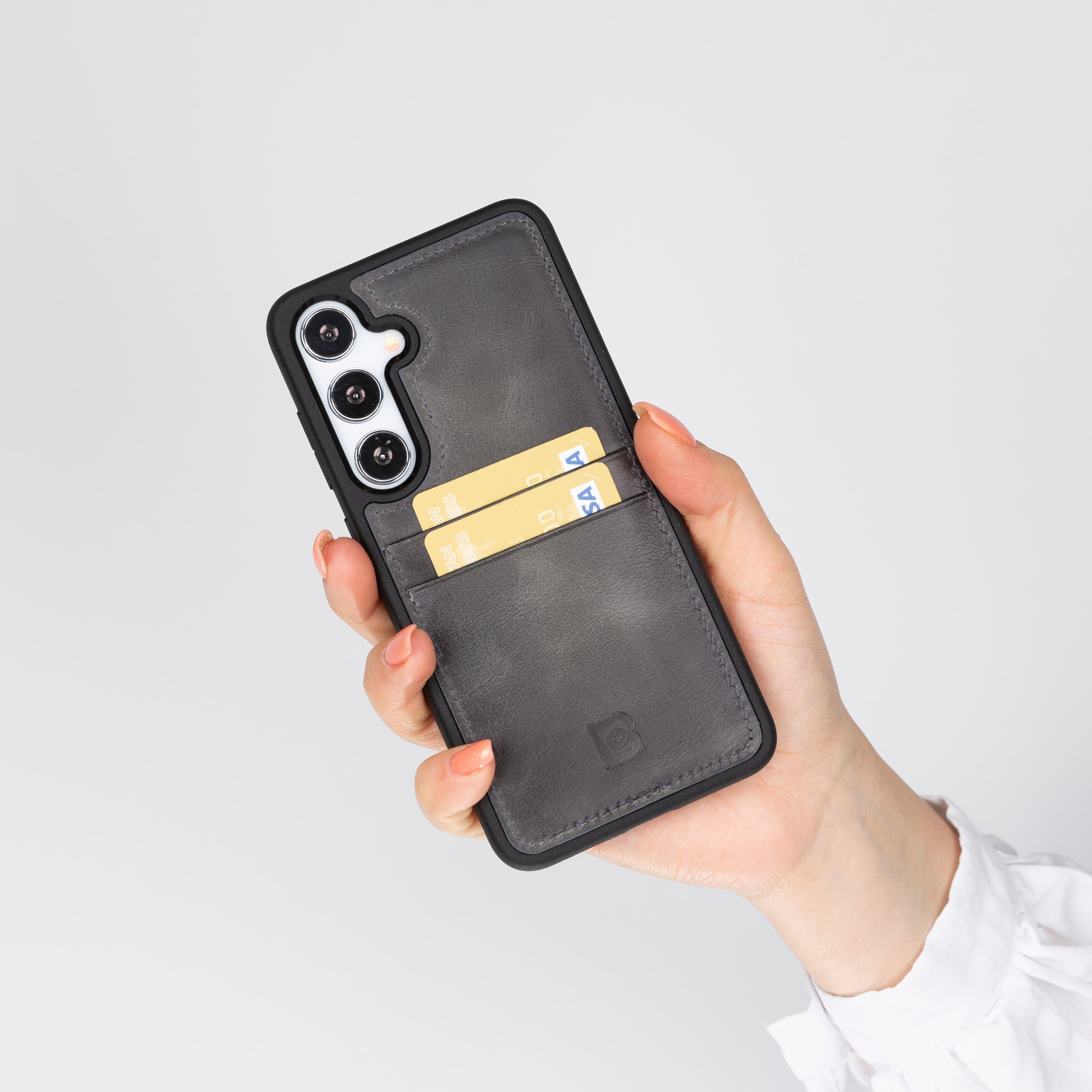 Flex Cover Leather Samsung Galaxy S24 Plus Case with Card Holder