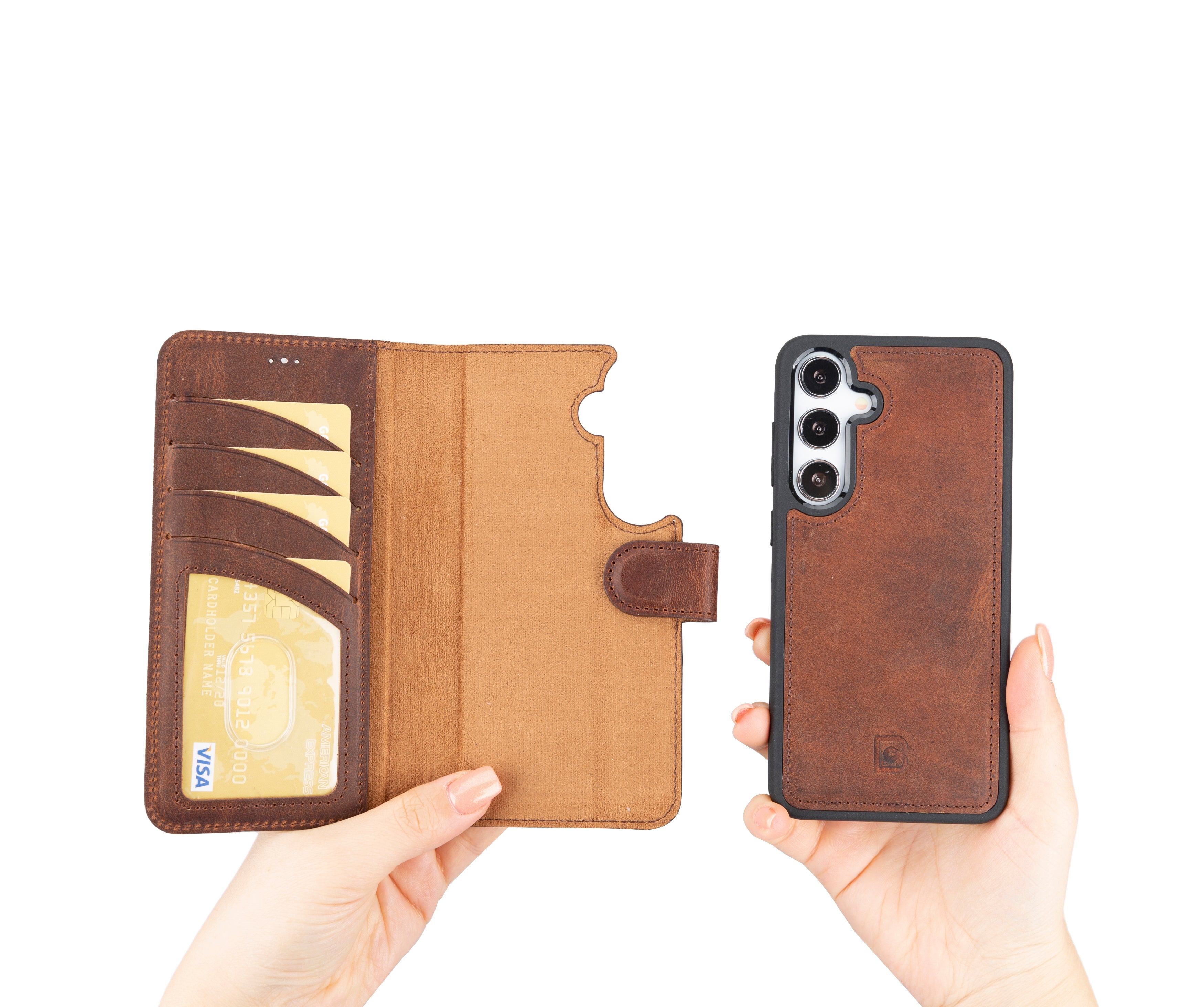 Magic Samsung Galaxy S24 Plus Detachable Leather Wallet Case