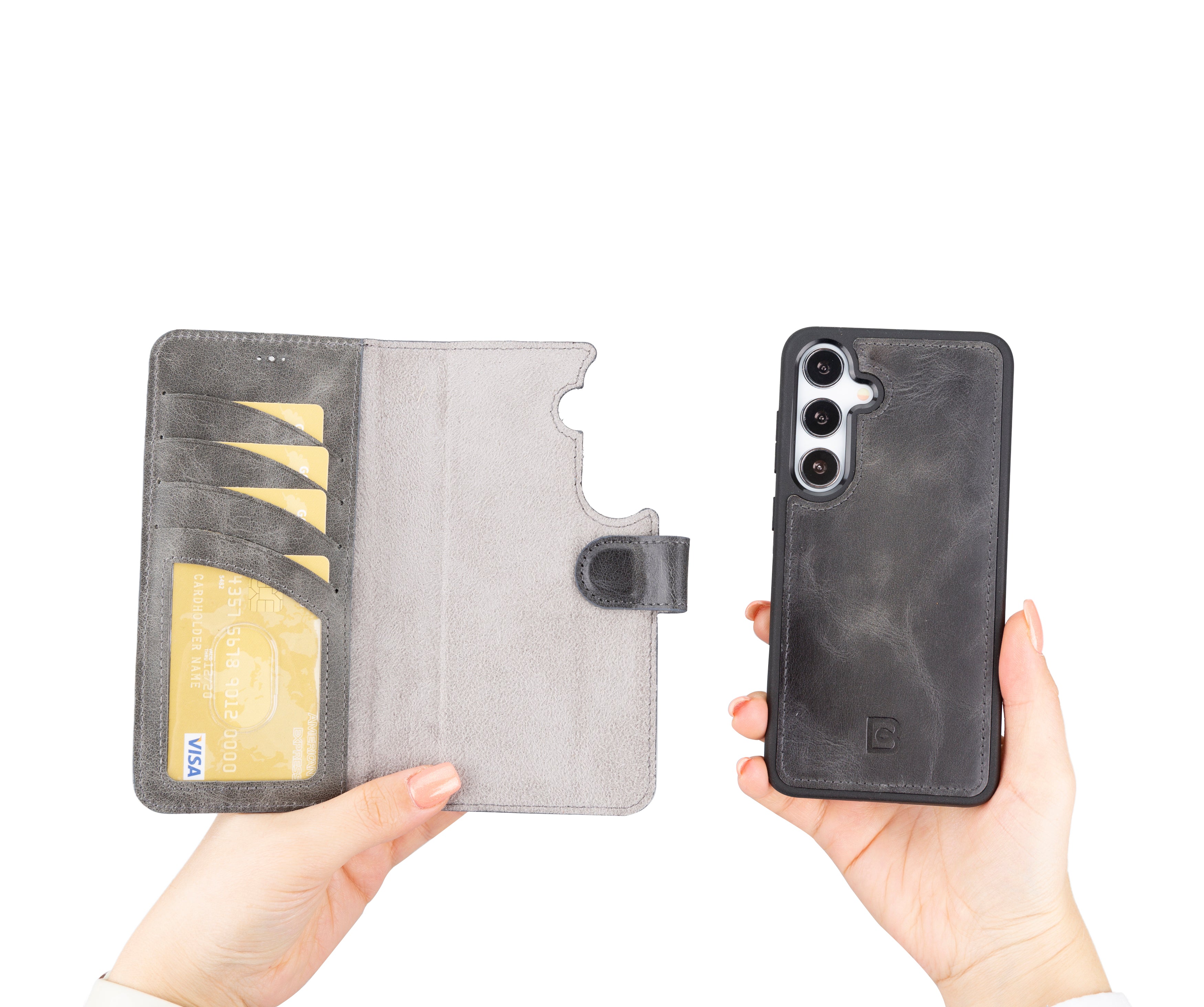 Magic Samsung Galaxy S24 Plus Detachable Leather Wallet Case