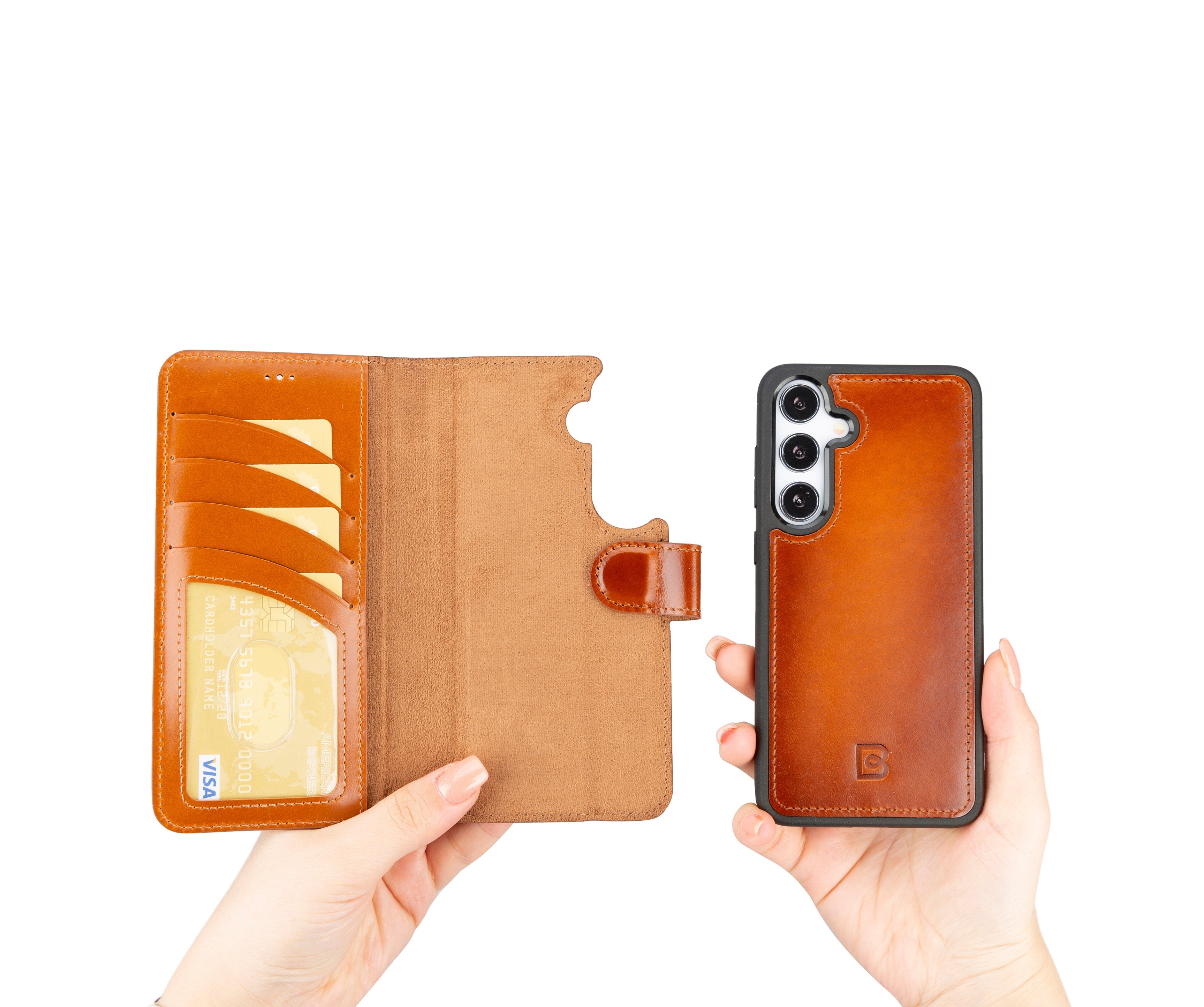 Magic Samsung Galaxy S24 Plus Detachable Leather Wallet Case