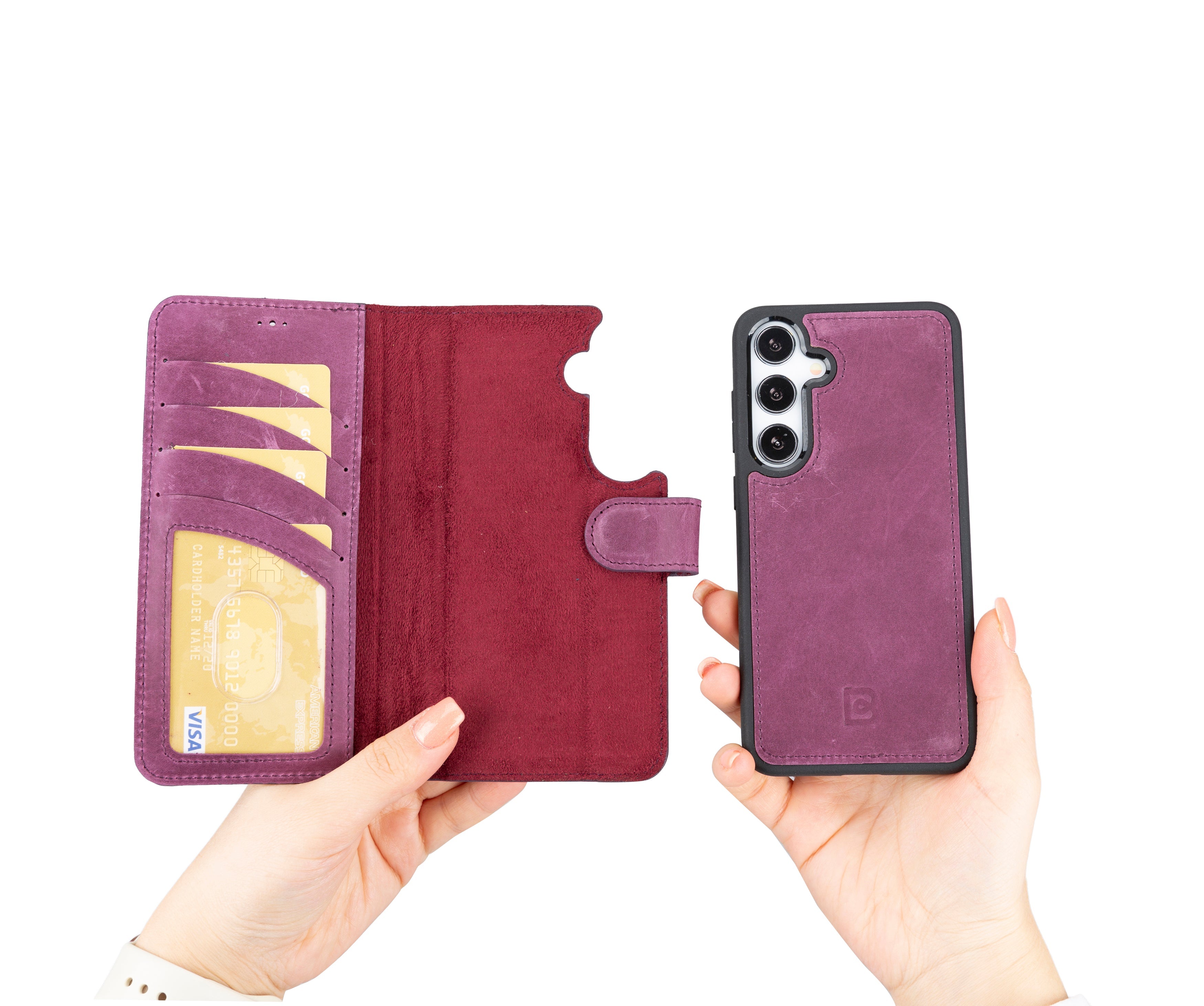 Magic Samsung Galaxy S24 Plus Detachable Leather Wallet Case