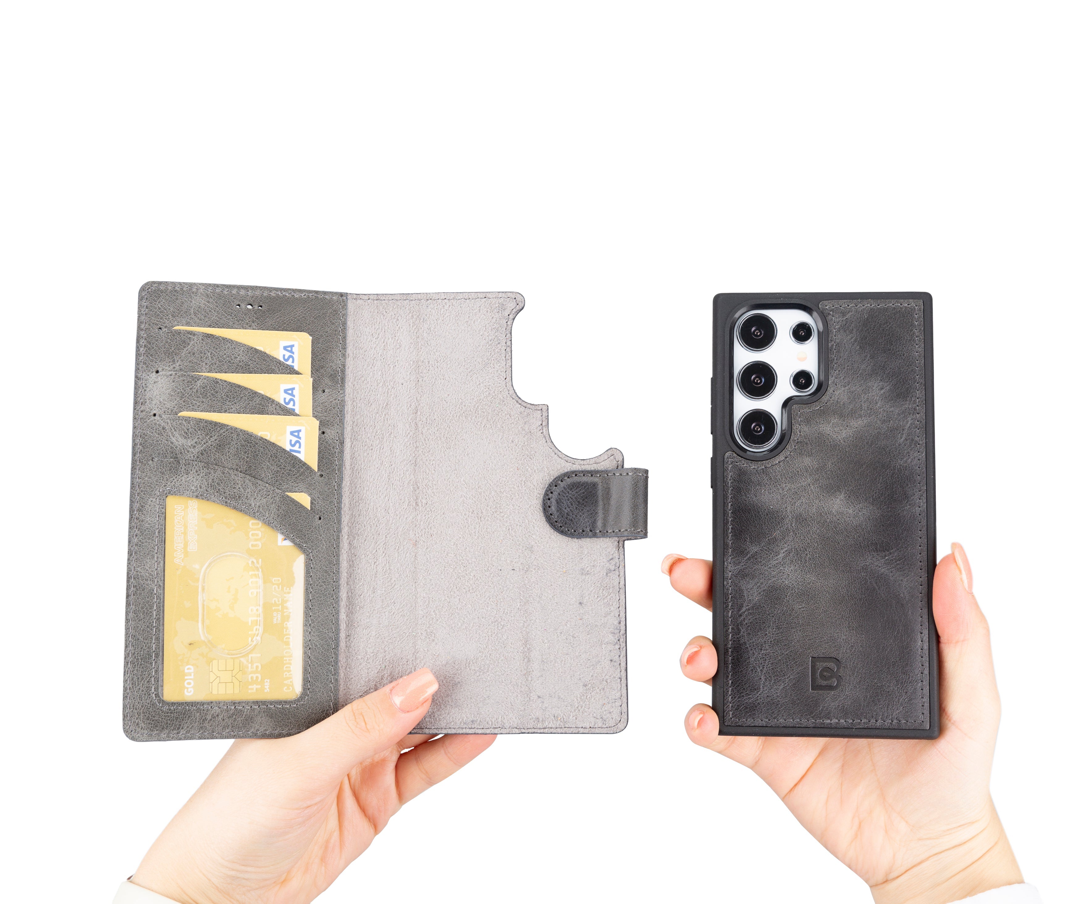 Magic Samsung Galaxy S24 Plus Detachable Leather Wallet Case