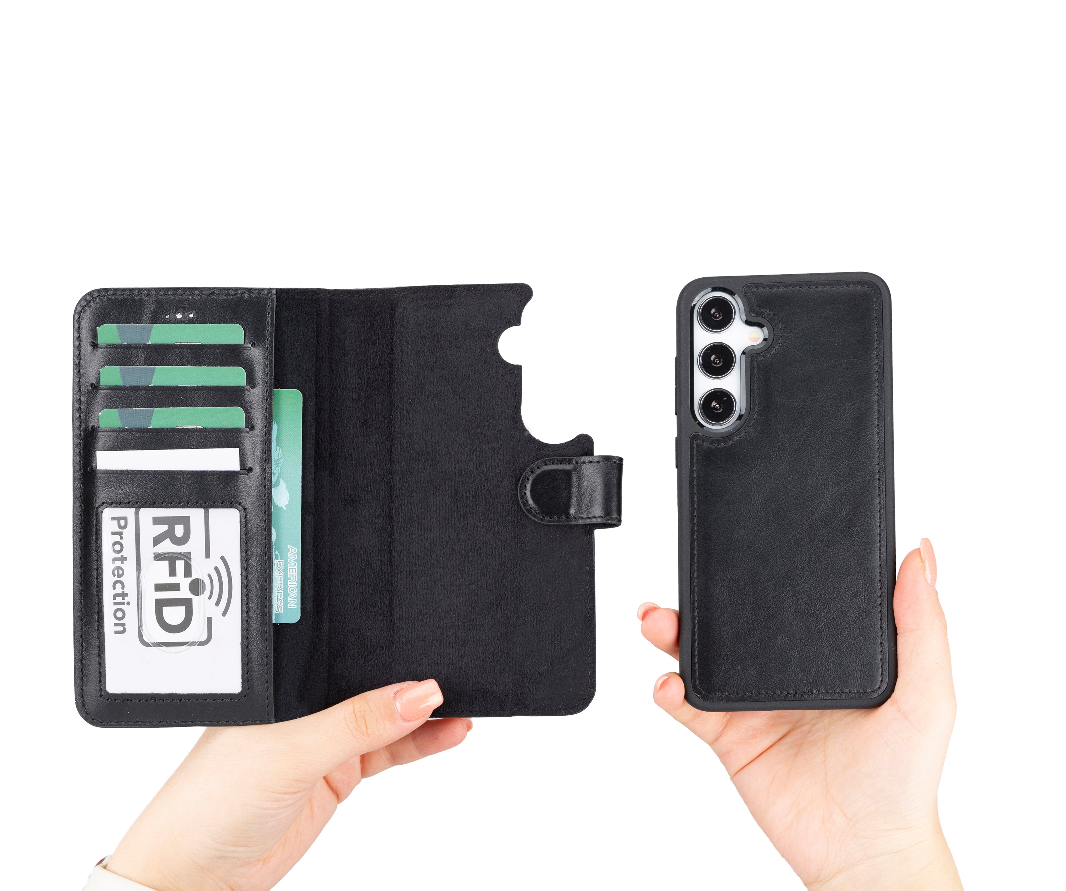 Magic Samsung Galaxy S24 Ultra Leather Detachable Wallet Case