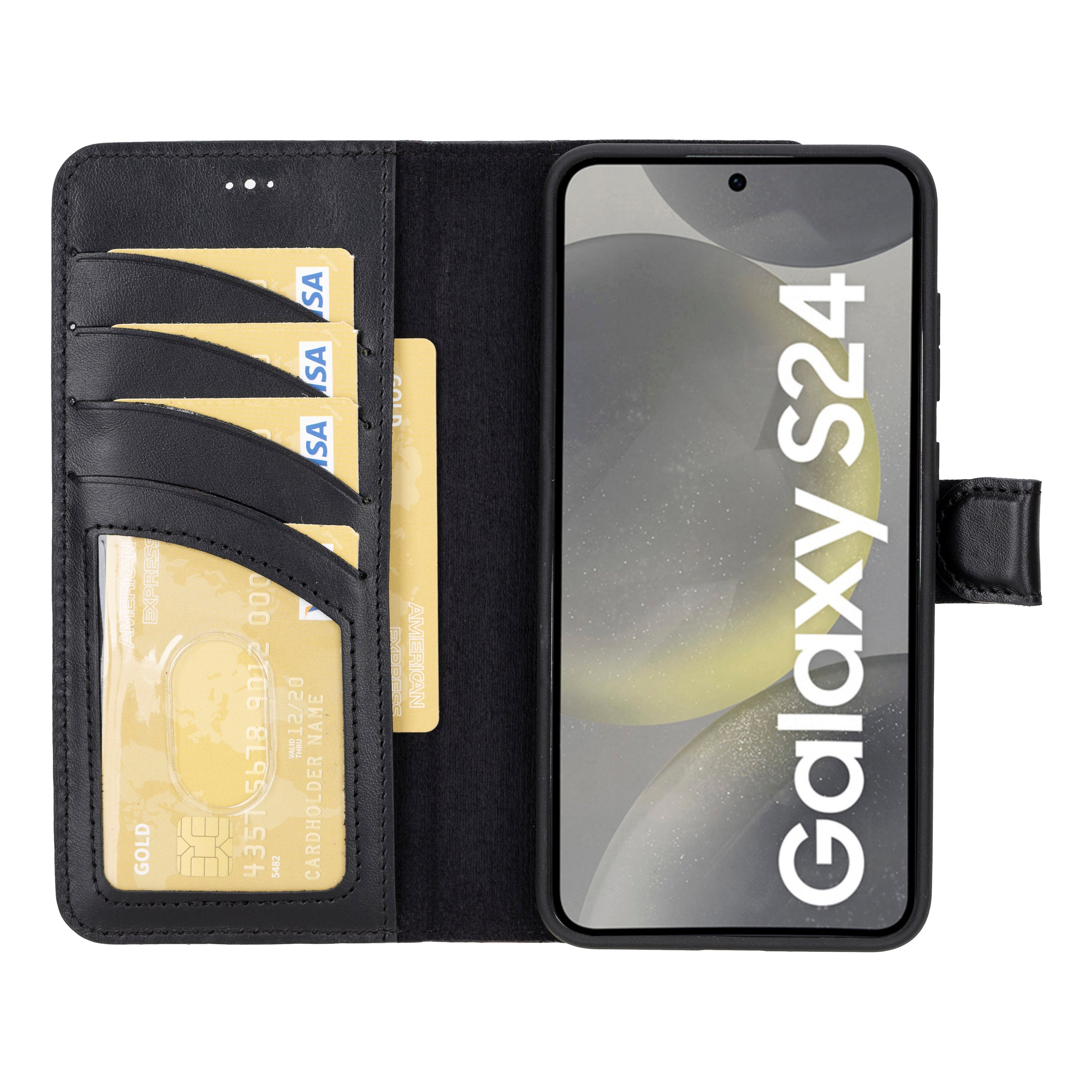 Magic Samsung Galaxy S24 Plus Detachable Leather Wallet Case