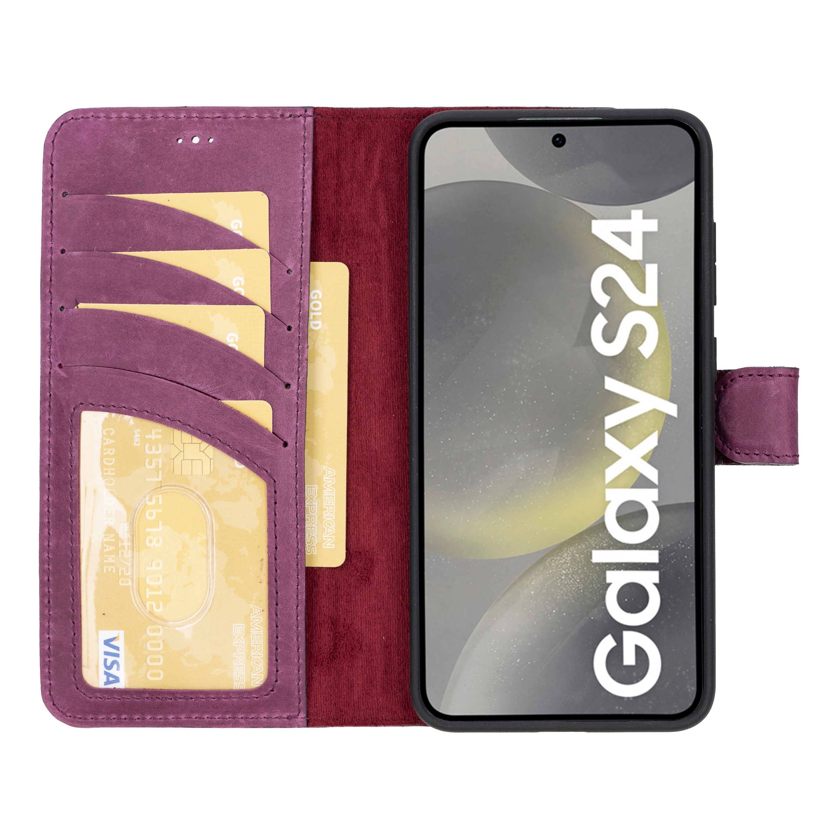 Magic Samsung Galaxy S24 Plus Detachable Leather Wallet Case