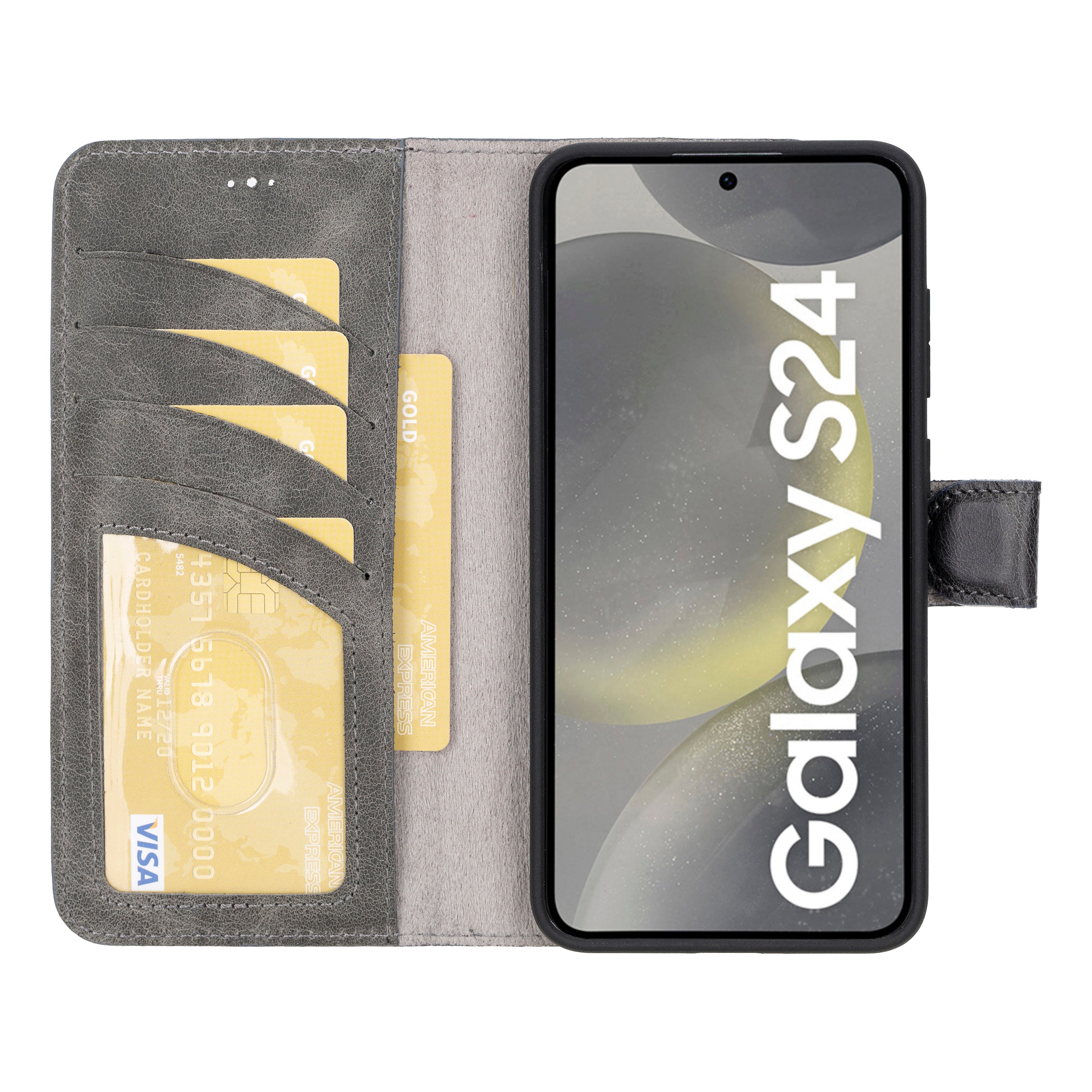 Magic Samsung Galaxy S24 Plus Detachable Leather Wallet Case