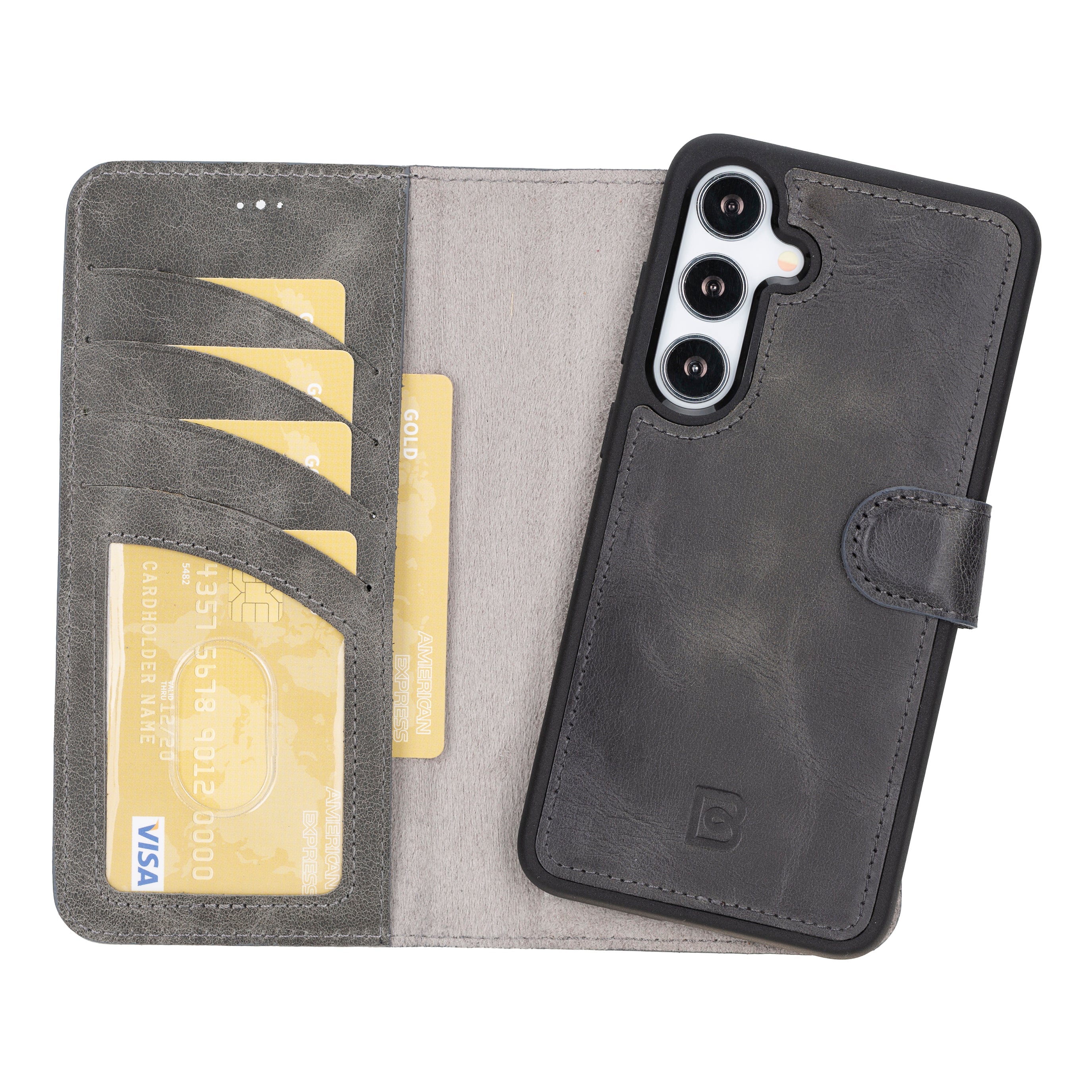 Magic Samsung Galaxy S24 Plus Detachable Leather Wallet Case
